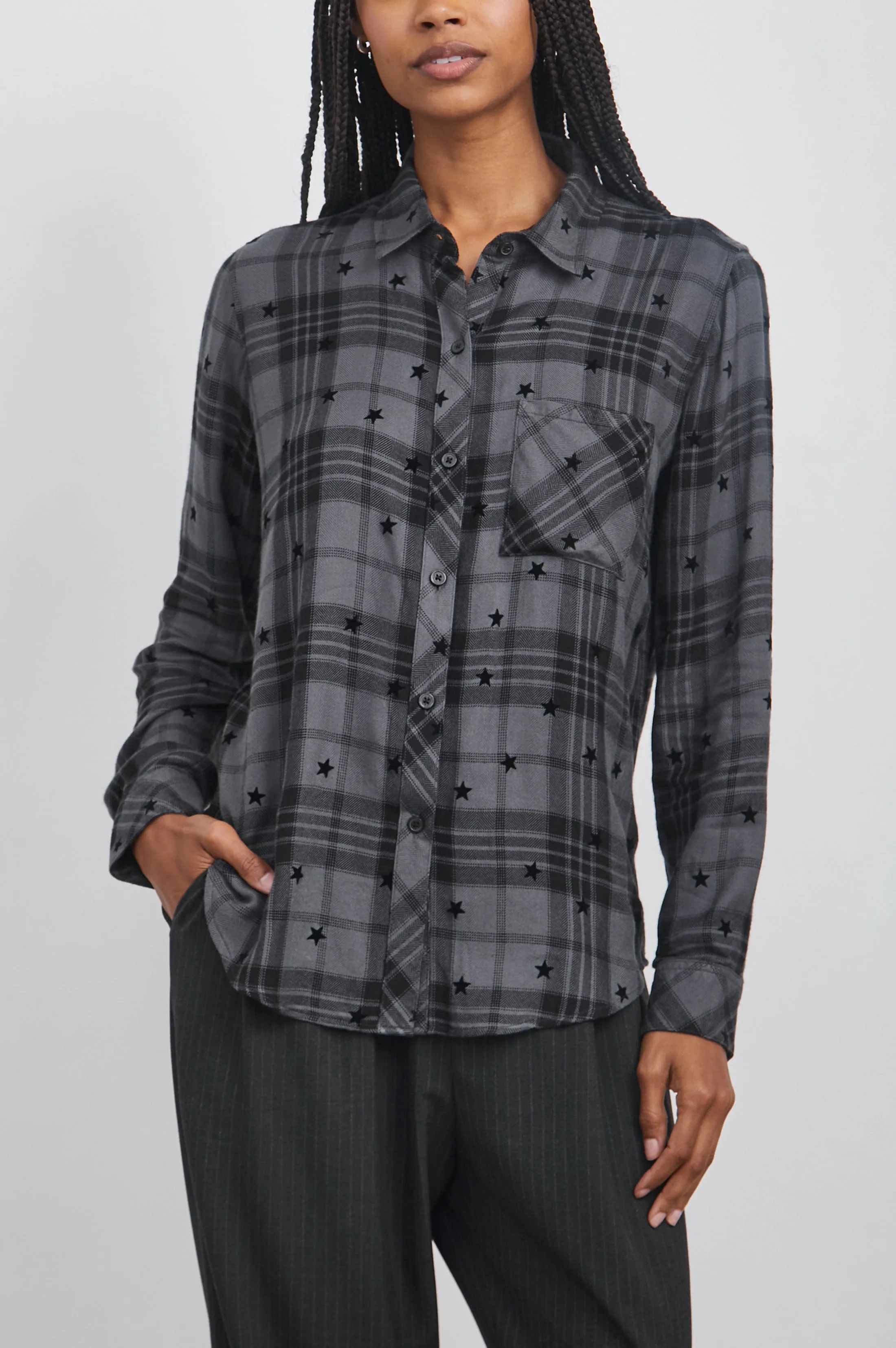 HUNTER SHIRT - IRON BLACK STARS sold by Rails