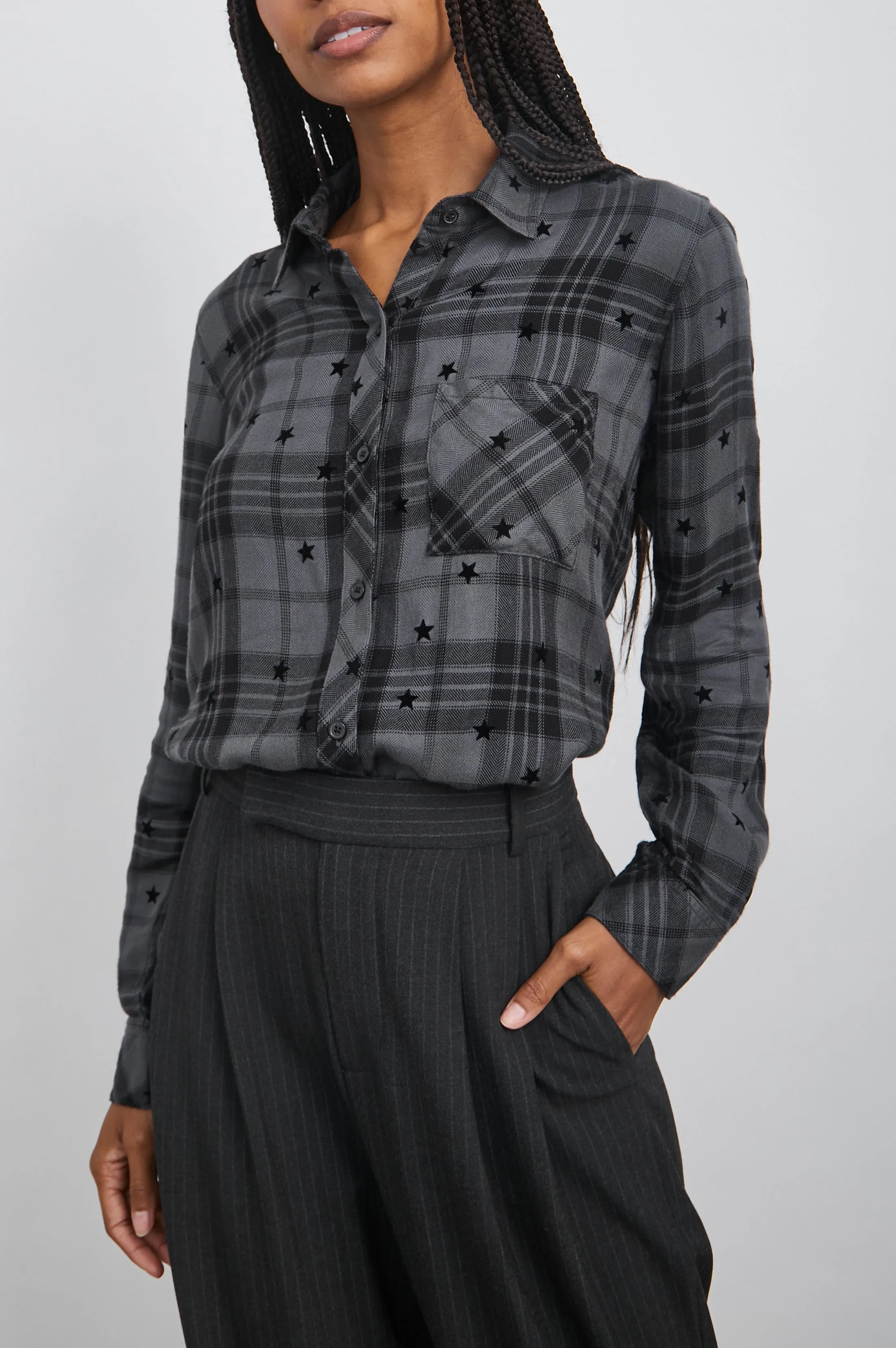 HUNTER SHIRT - IRON BLACK STARS sold by Rails product image thumbnail 4