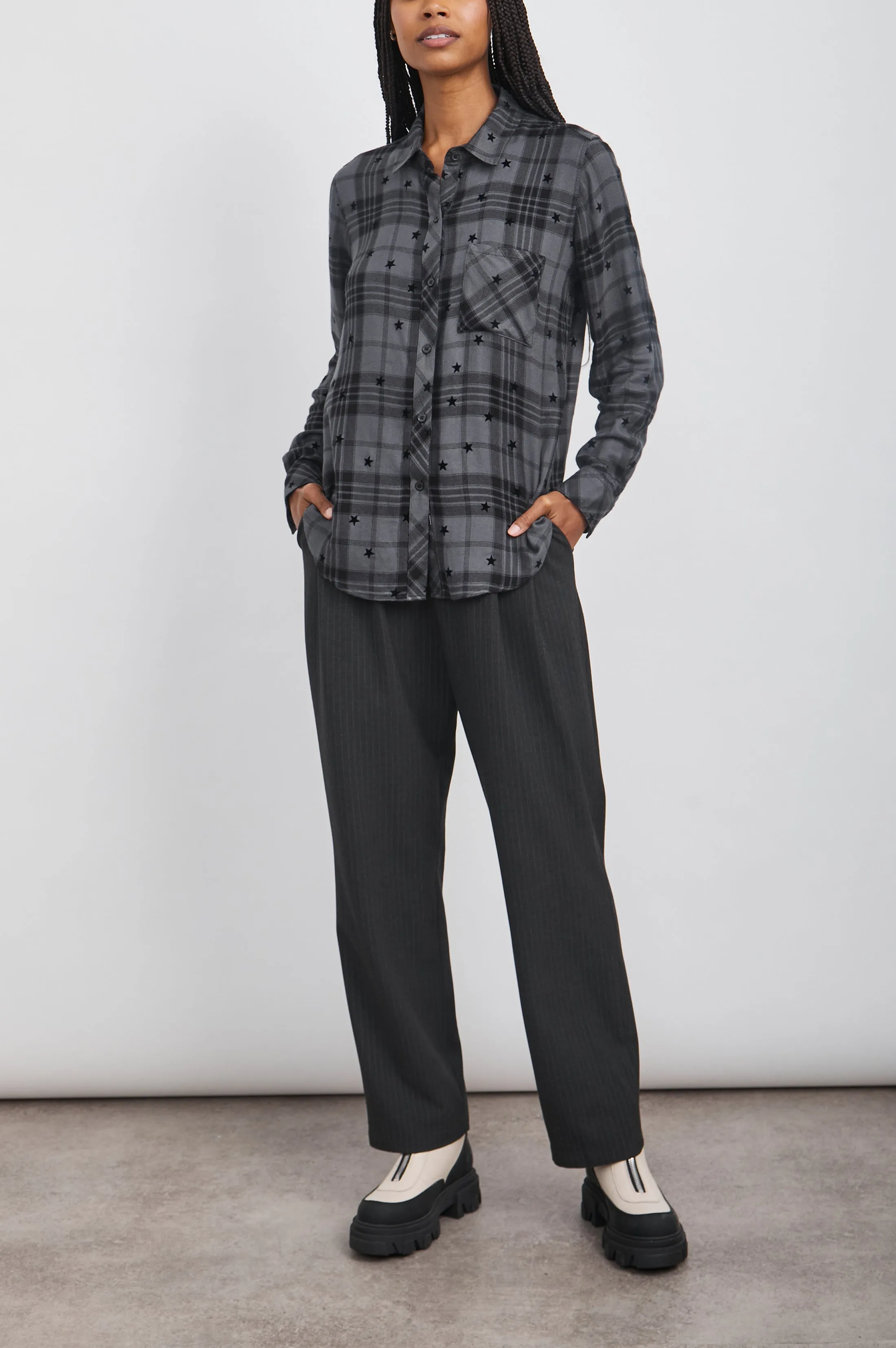 HUNTER SHIRT - IRON BLACK STARS sold by Rails product image thumbnail 3