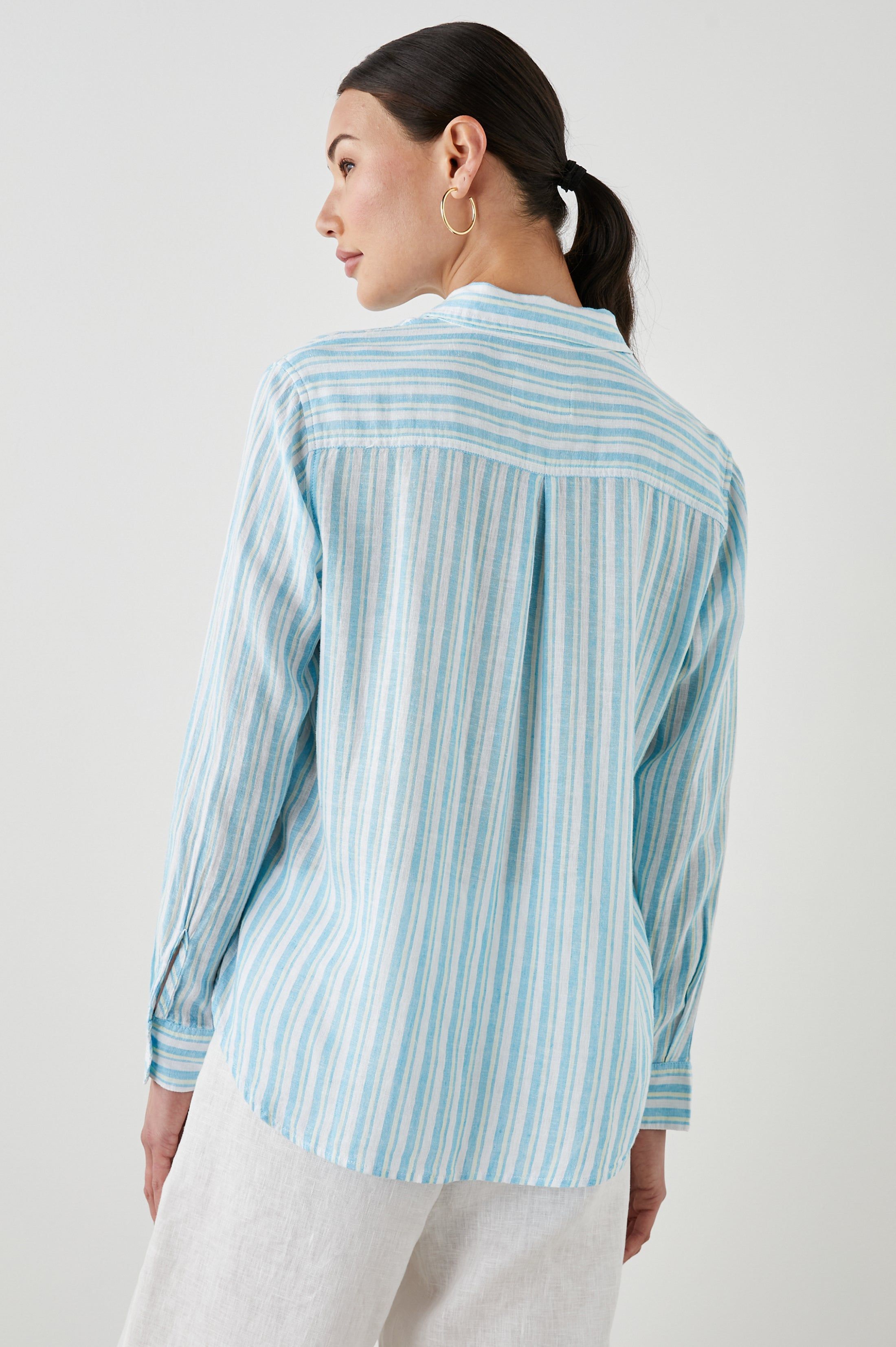 CHARLI SHIRT - LAGUNA STRIPE sold by Rails product image thumbnail 5