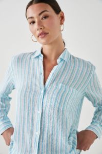 CHARLI SHIRT - LAGUNA STRIPE sold by Rails