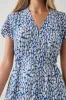 KIKI DRESS - COBALT STATIC LEOPARD sold by Rails
