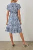 KIKI DRESS - COBALT STATIC LEOPARD sold by Rails