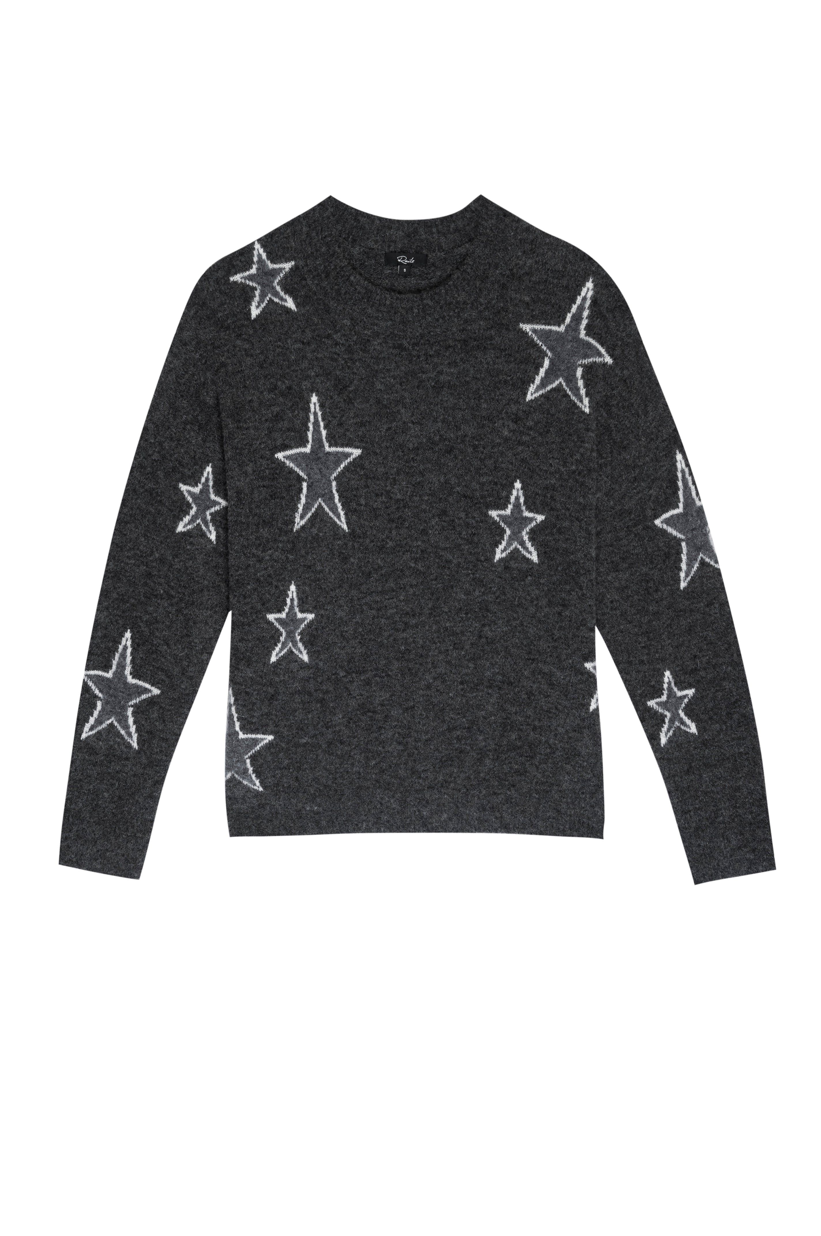 VIRGO SWEATER - CHARCOAL WHITE STARS sold by Rails product image thumbnail 5