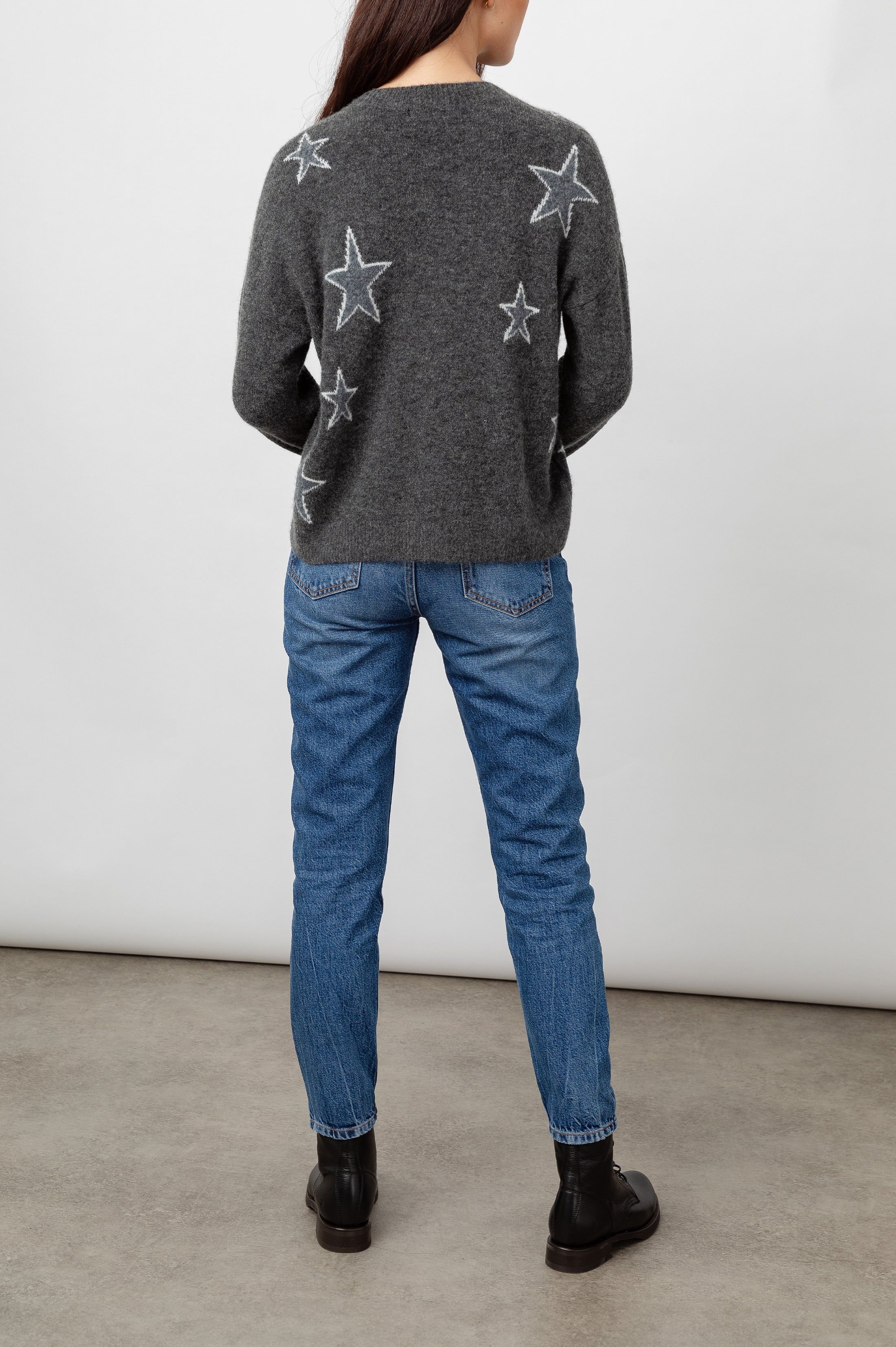 VIRGO SWEATER - CHARCOAL WHITE STARS sold by Rails product image thumbnail 5