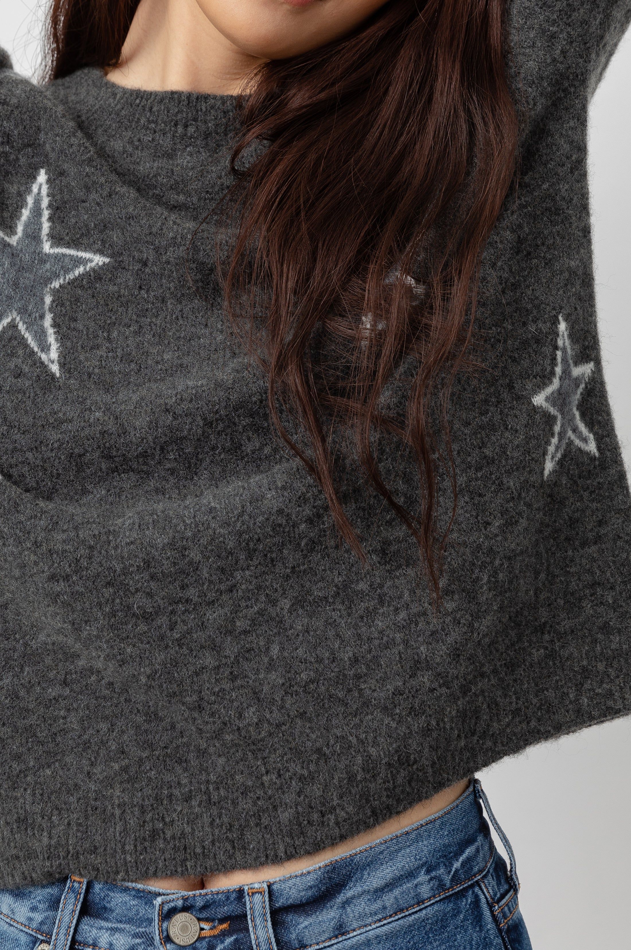 VIRGO SWEATER - CHARCOAL WHITE STARS sold by Rails product image thumbnail 2