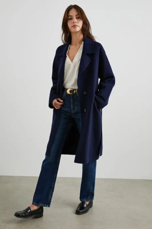 MARTA COAT - NAVY sold by Rails
