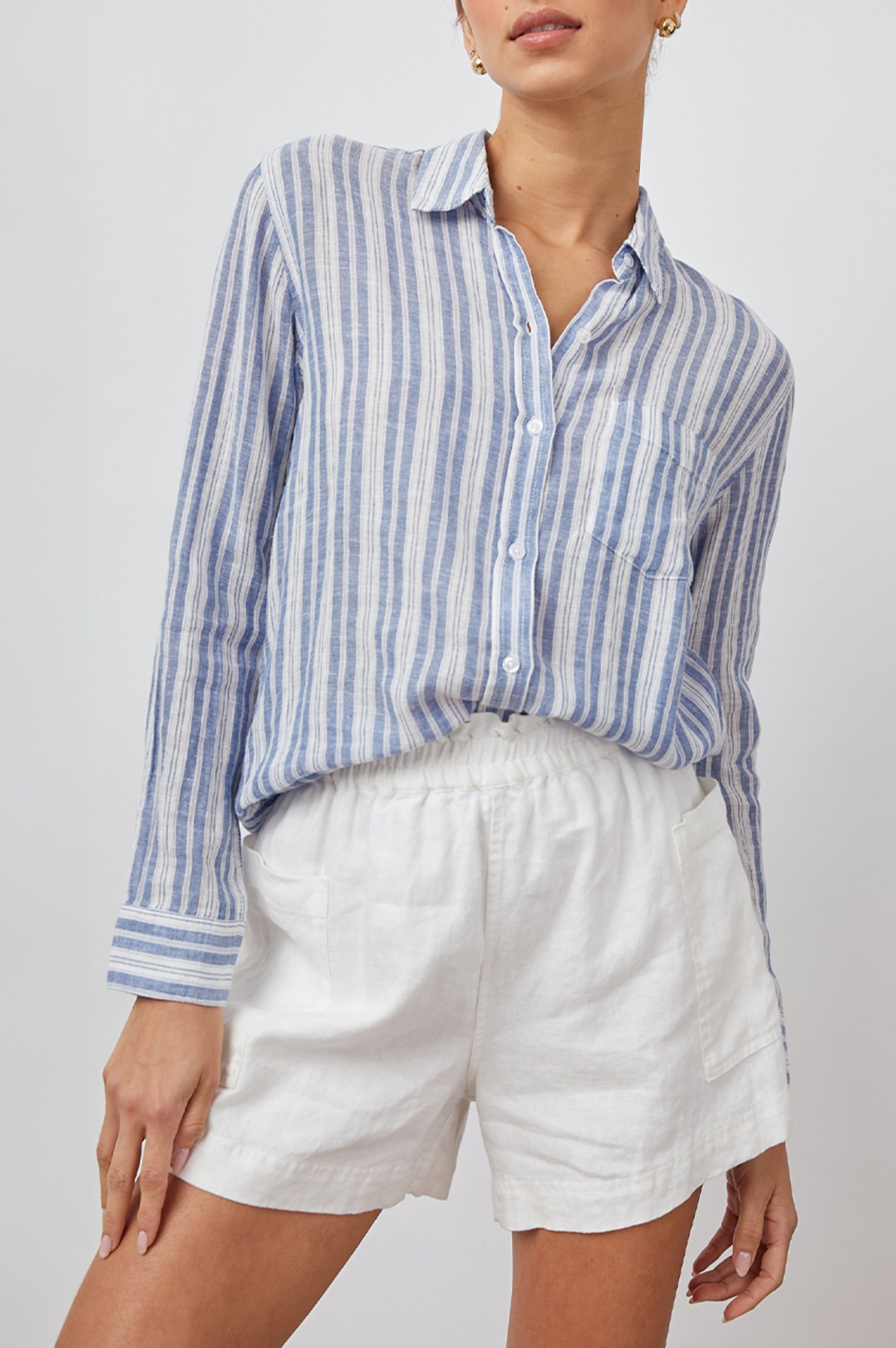 CHARLI SHIRT - NEW HAVEN STRIPE sold by Rails