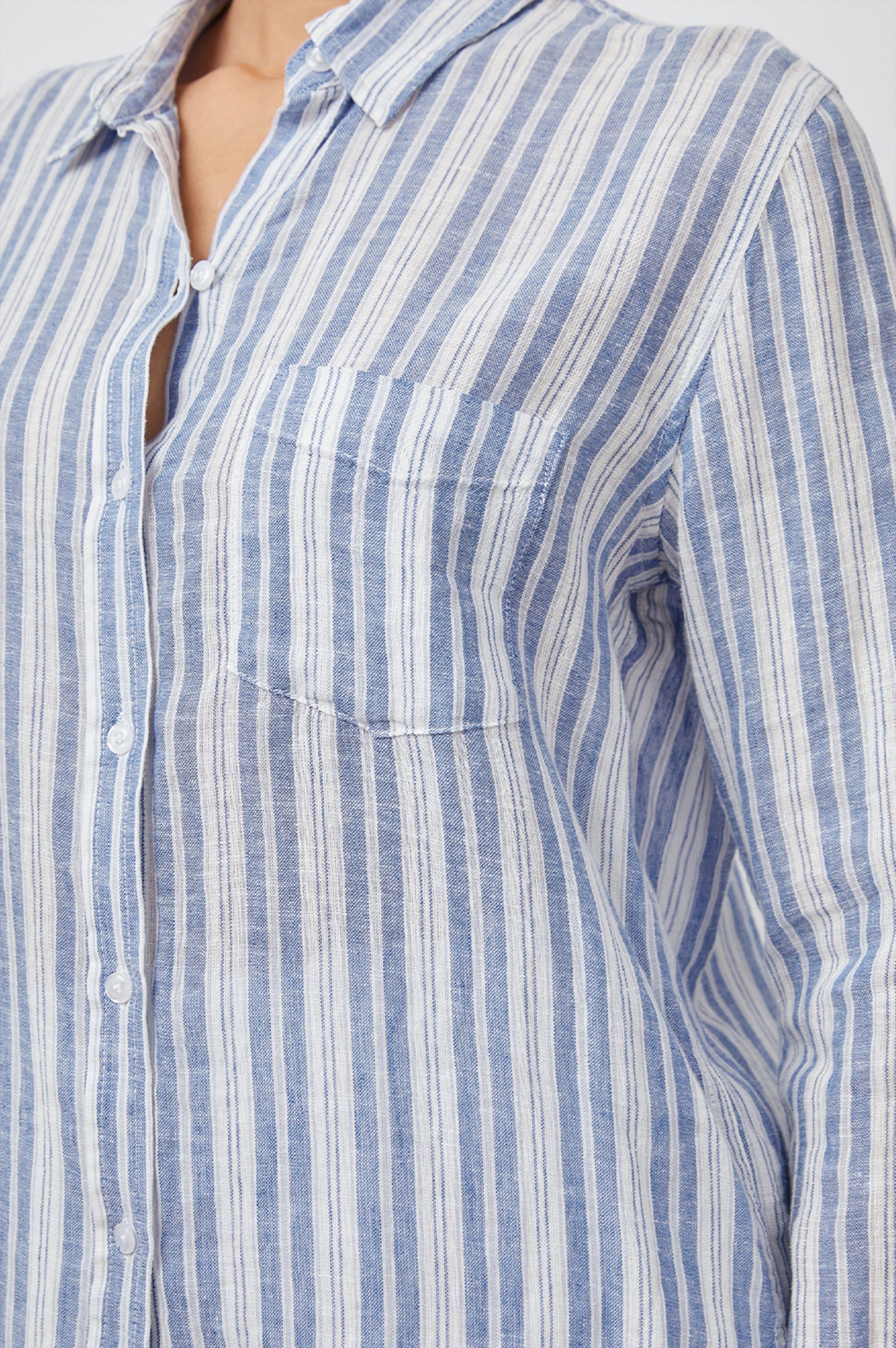 CHARLI SHIRT - NEW HAVEN STRIPE sold by Rails product image thumbnail 2