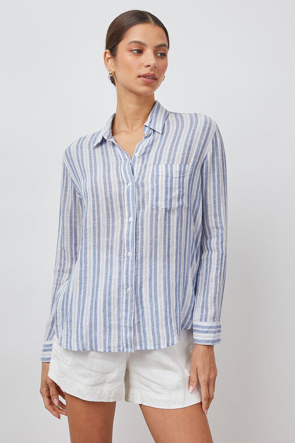 CHARLI SHIRT - NEW HAVEN STRIPE sold by Rails