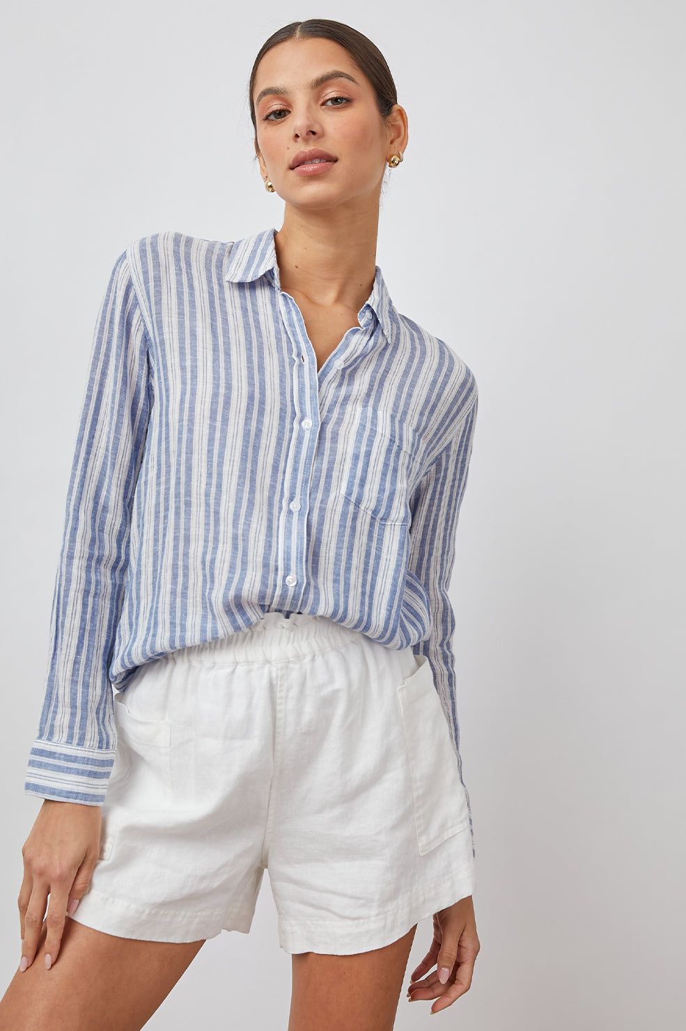 CHARLI SHIRT - NEW HAVEN STRIPE sold by Rails product image thumbnail 4