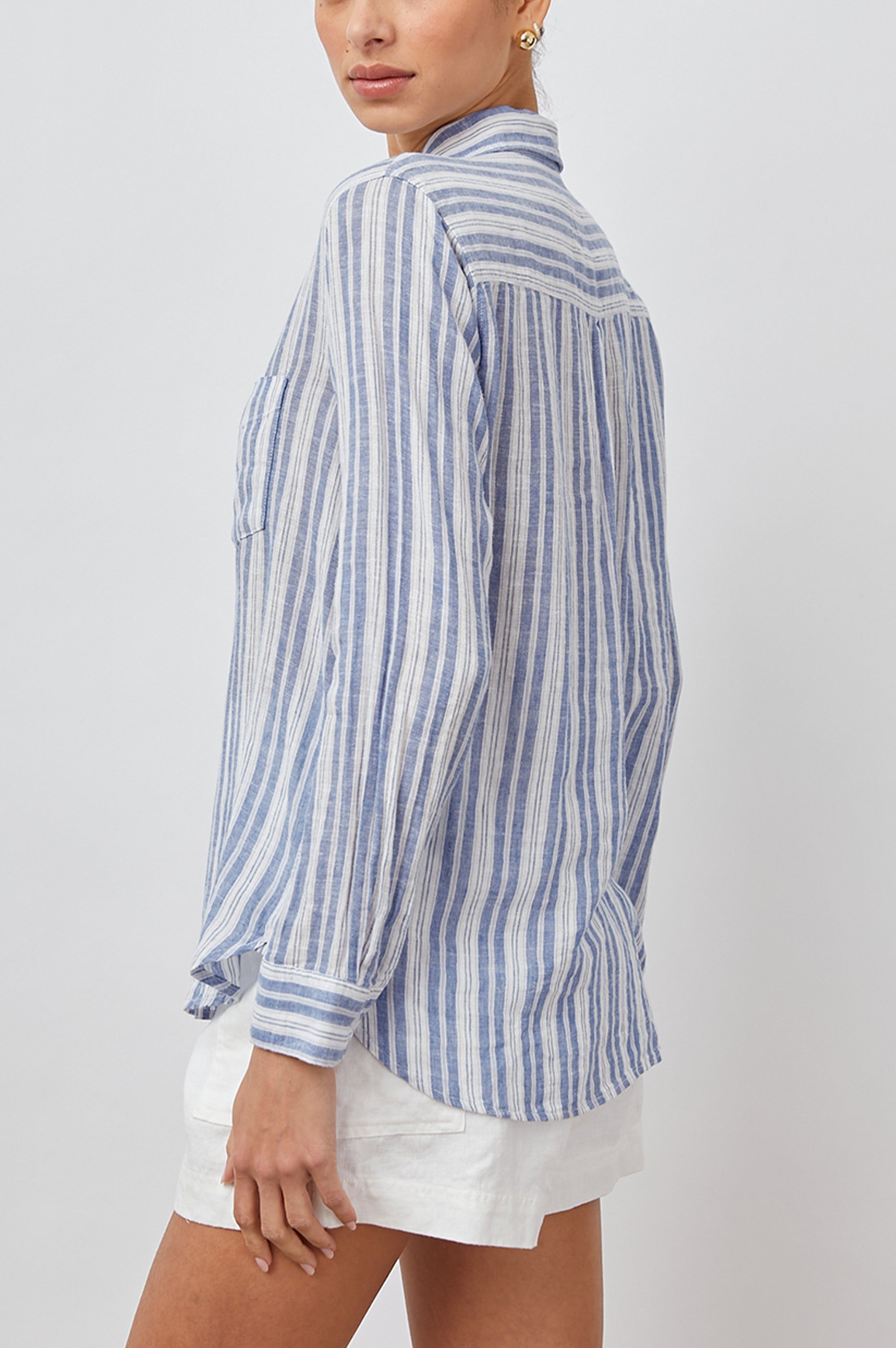 CHARLI SHIRT - NEW HAVEN STRIPE sold by Rails product image thumbnail 5