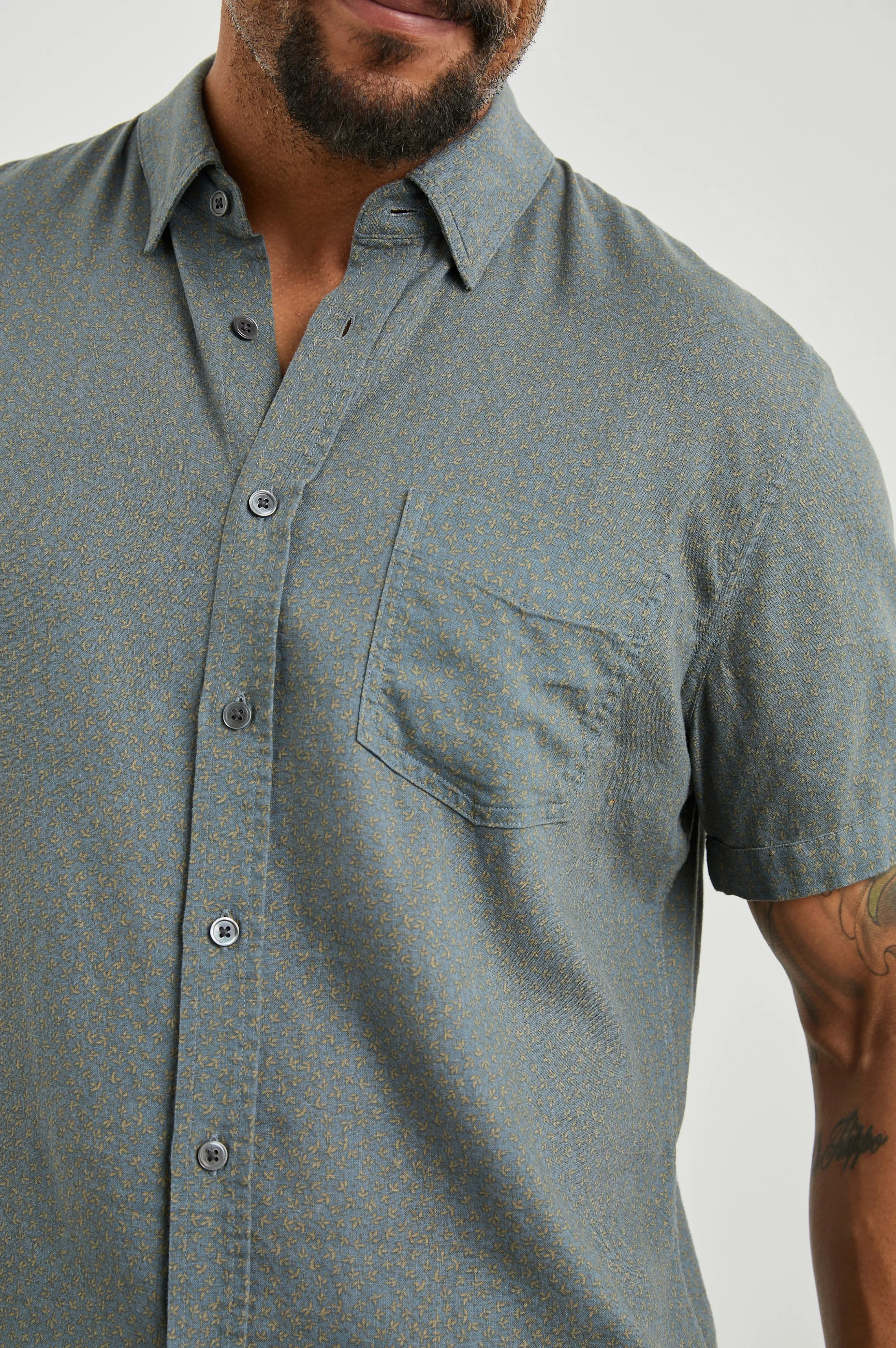 CARSON SHIRT - IVY CALICO CERULEAN sold by Rails product image thumbnail 2