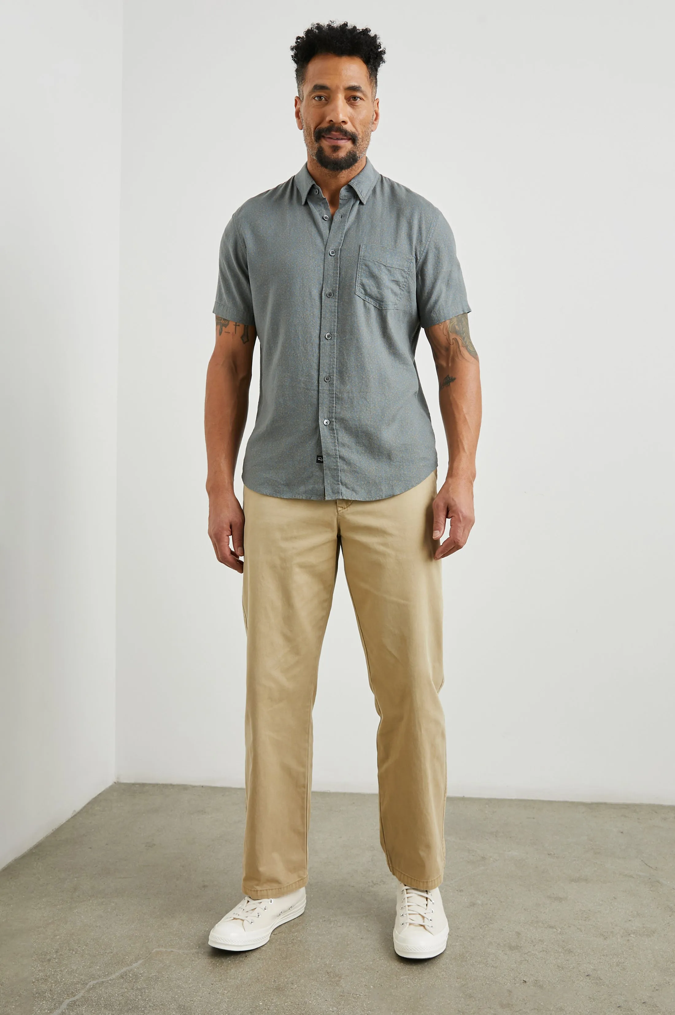 CARSON SHIRT - IVY CALICO CERULEAN sold by Rails product image thumbnail 3
