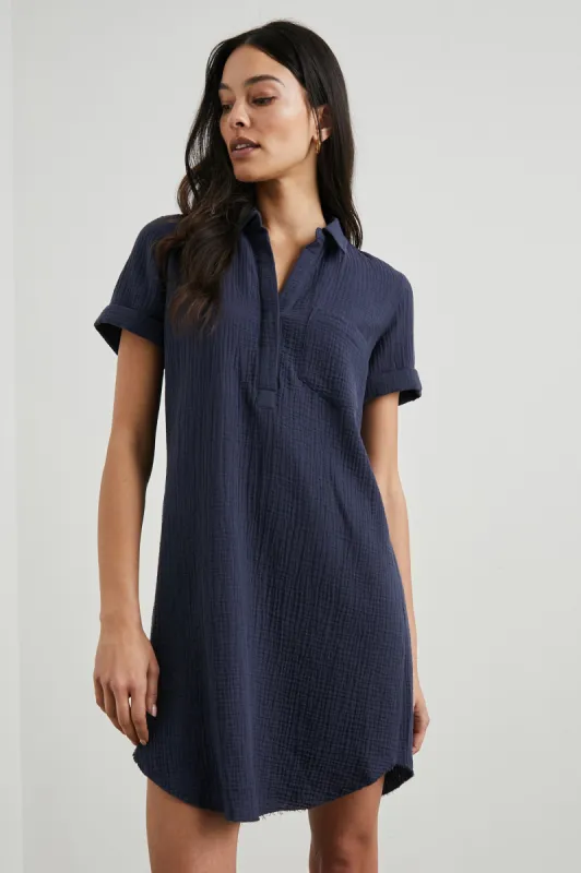 VALERIE DRESS - NAVY sold by Rails
