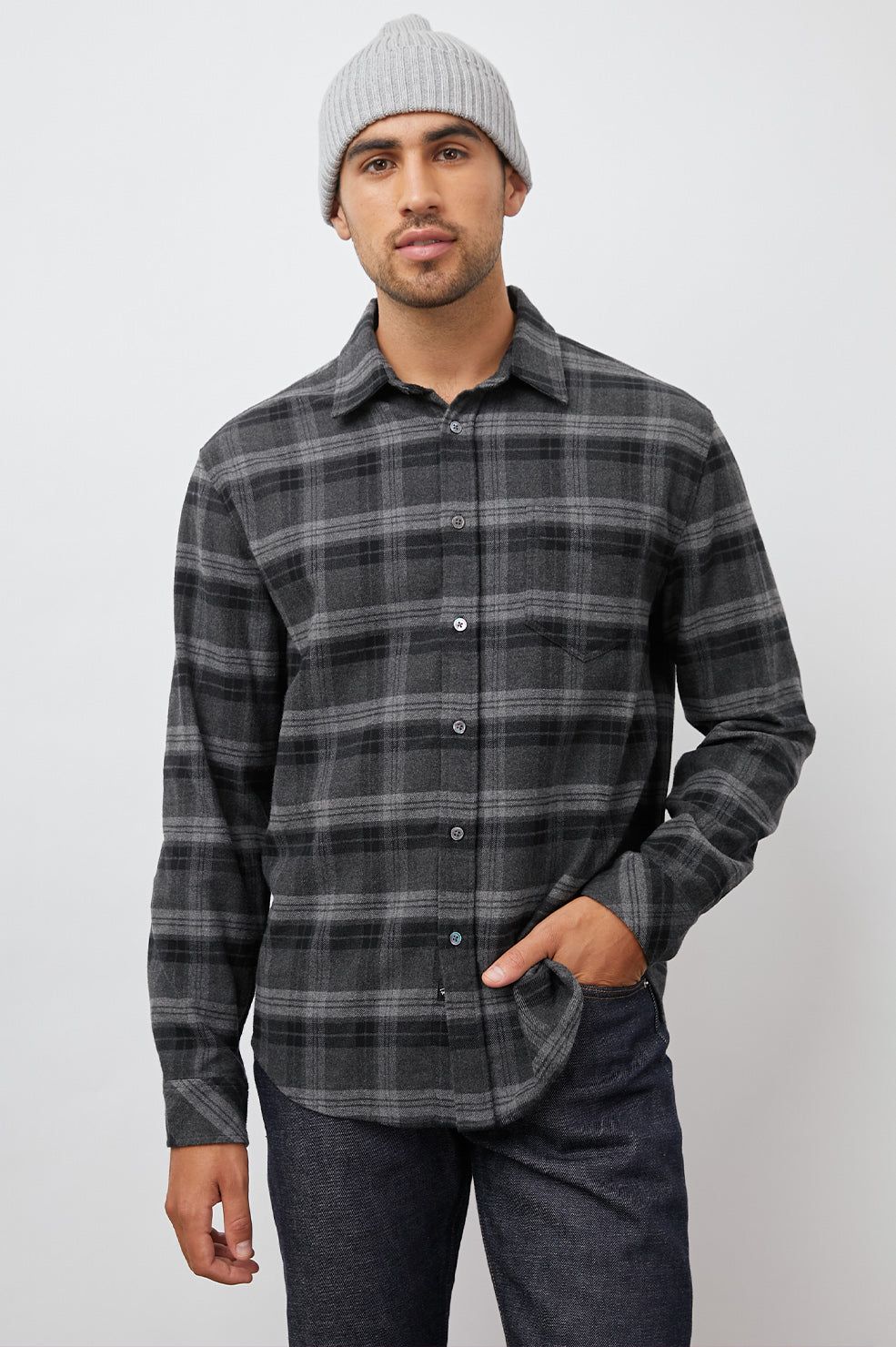 FORREST SHIRT - SHADOW WRAITH MELANGE sold by Rails