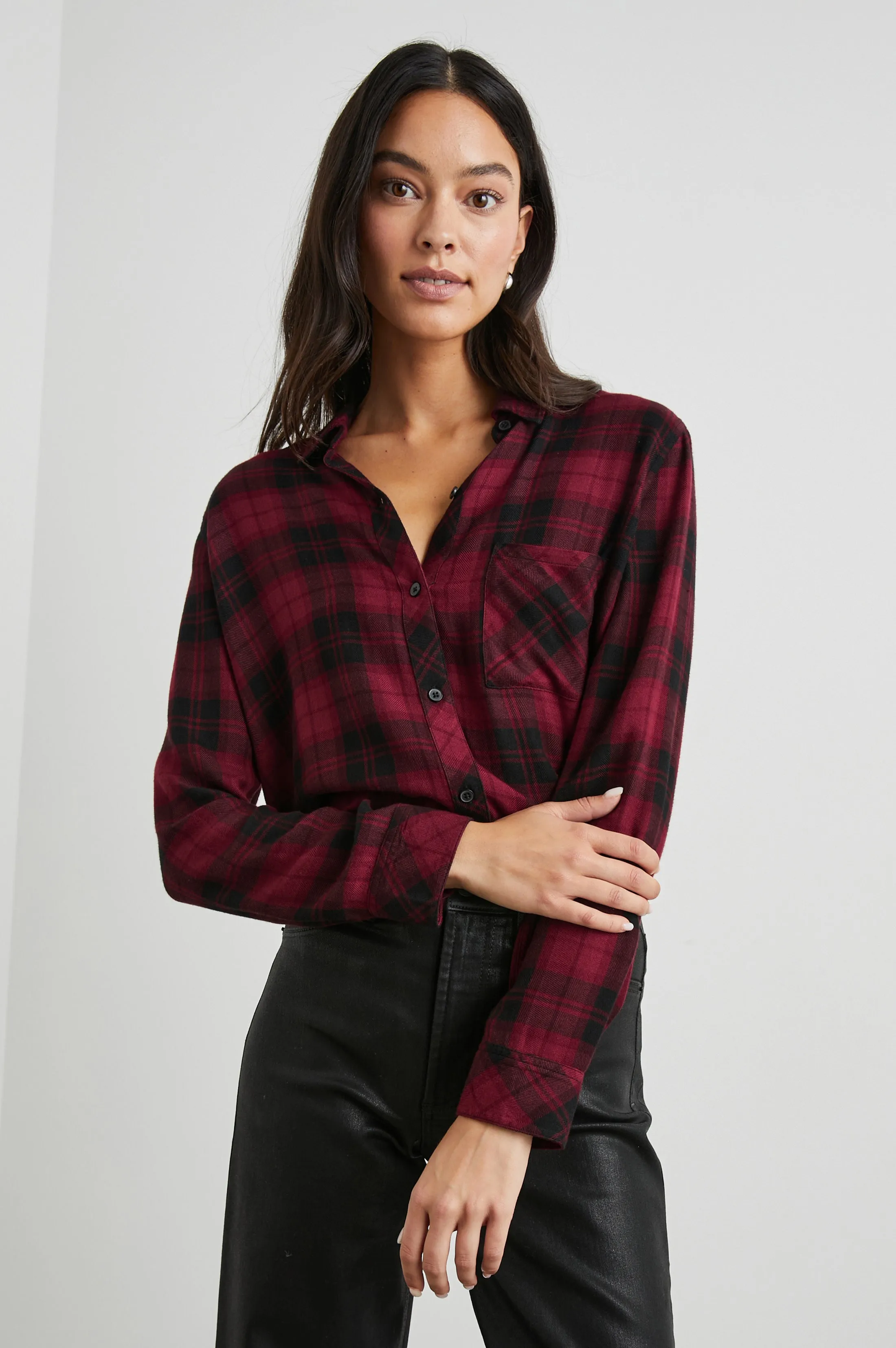 HUNTER SHIRT - CRIMSON PITCH sold by Rails product image thumbnail 4