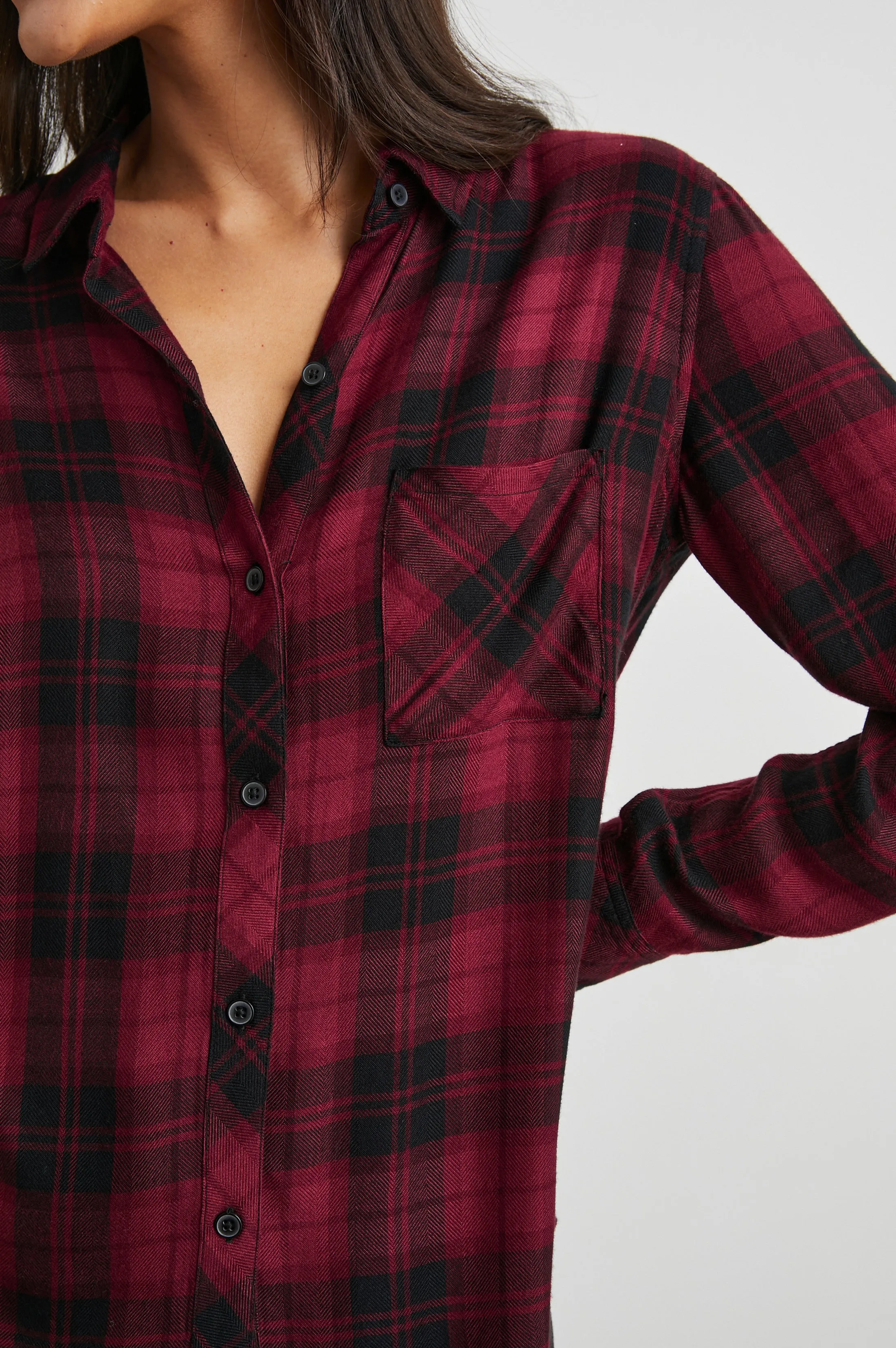 HUNTER SHIRT - CRIMSON PITCH sold by Rails product image thumbnail 2