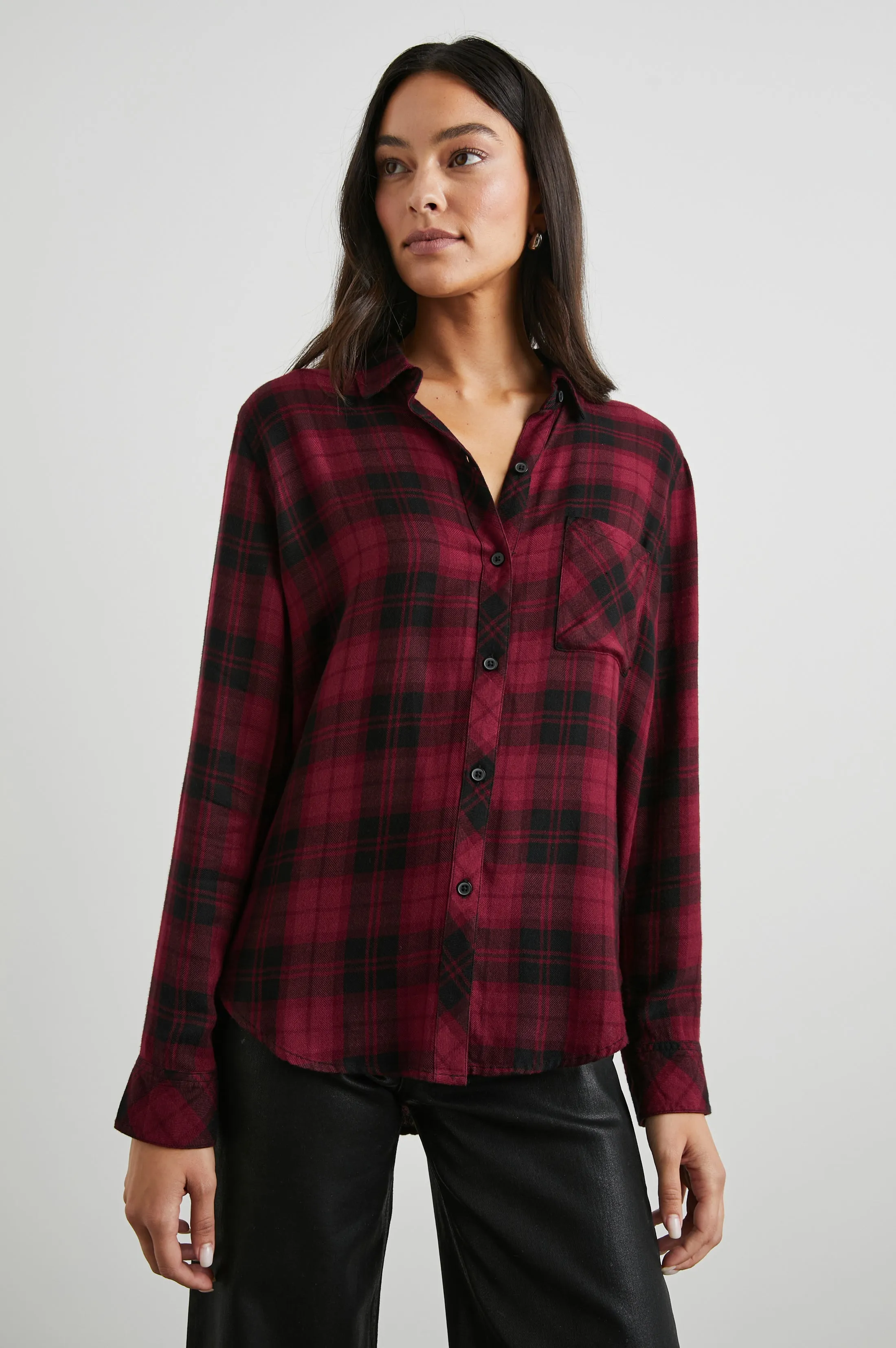HUNTER SHIRT - CRIMSON PITCH sold by Rails