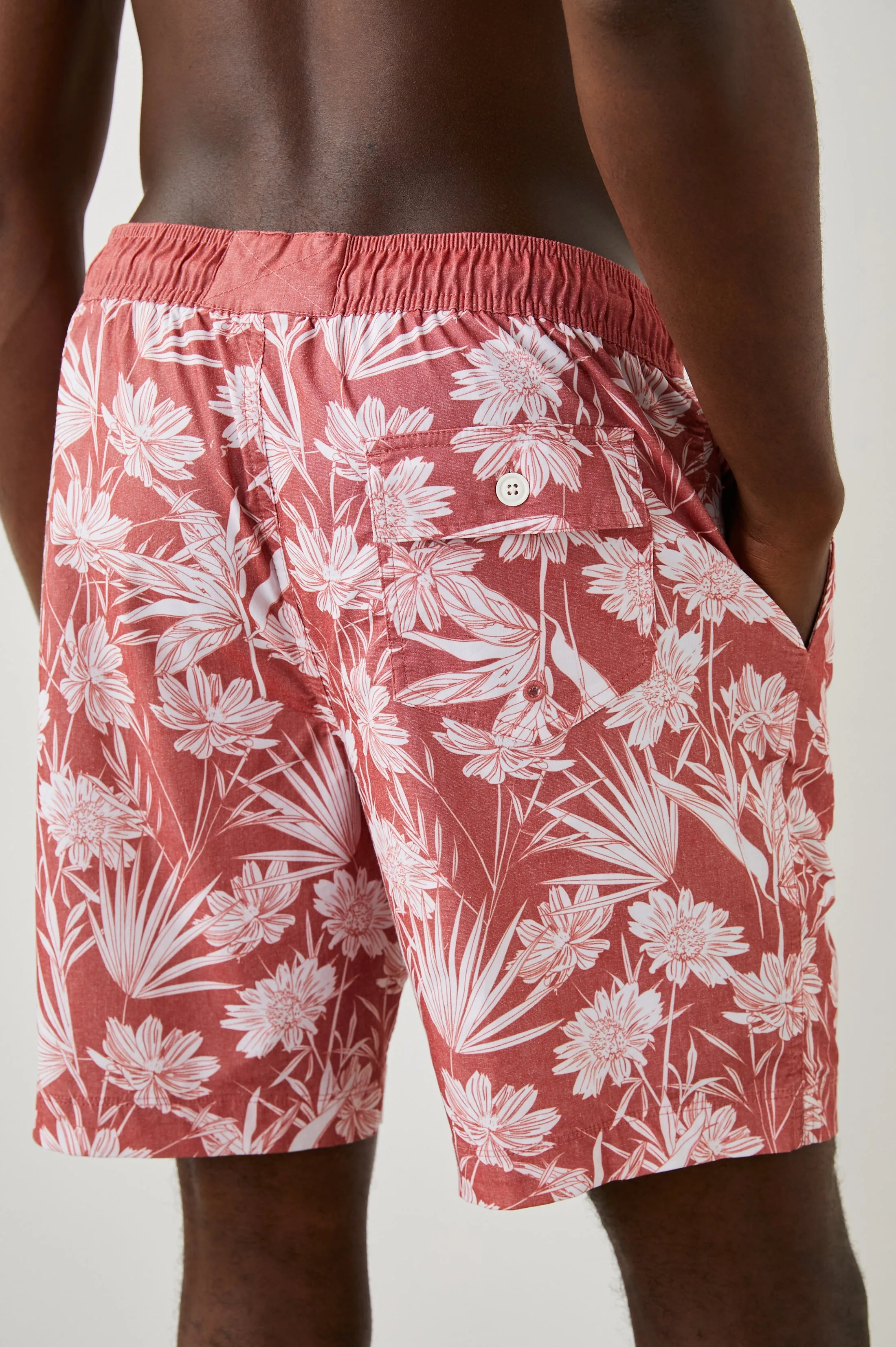 KIAN SWIM SHORT - JUNGLE FOLIAGE RED sold by Rails product image thumbnail 4