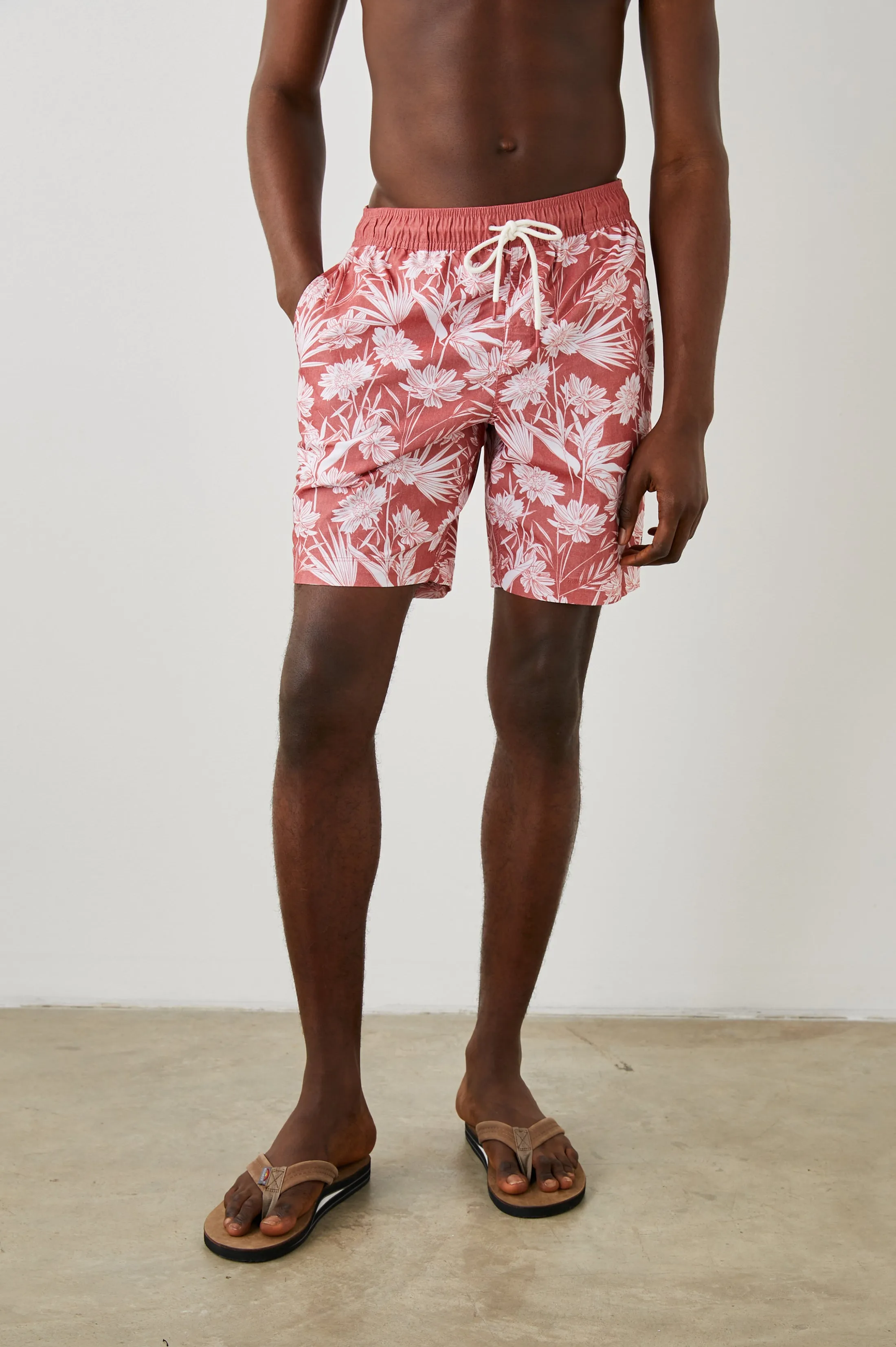 KIAN SWIM SHORT - JUNGLE FOLIAGE RED sold by Rails product image thumbnail 3