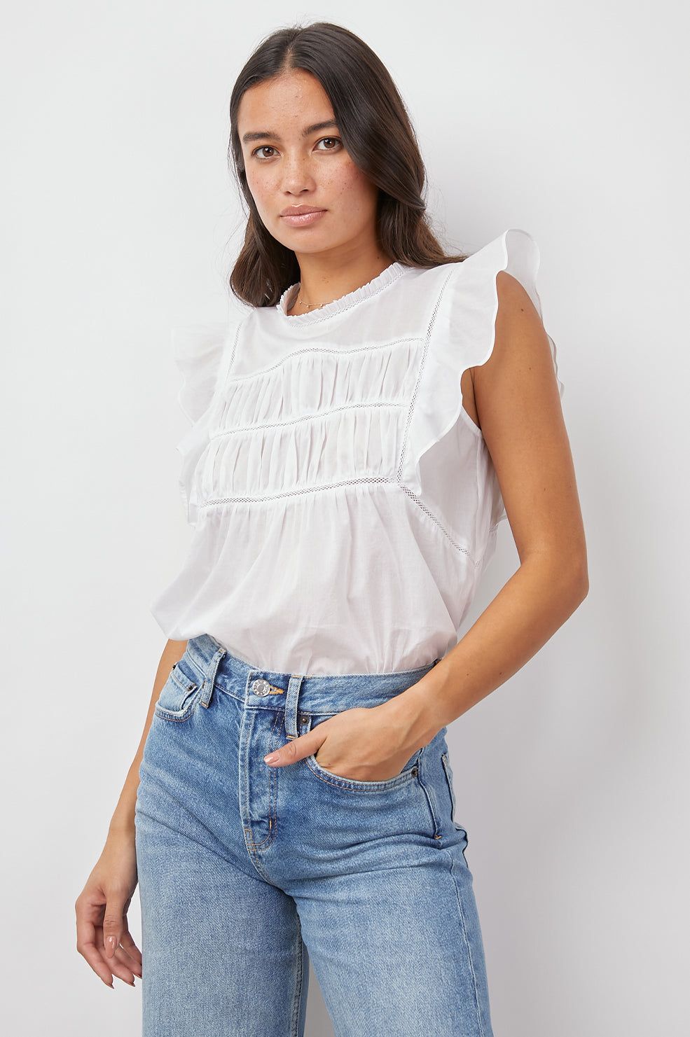 FILOMENA TOP - BRIGHT WHITE sold by Rails