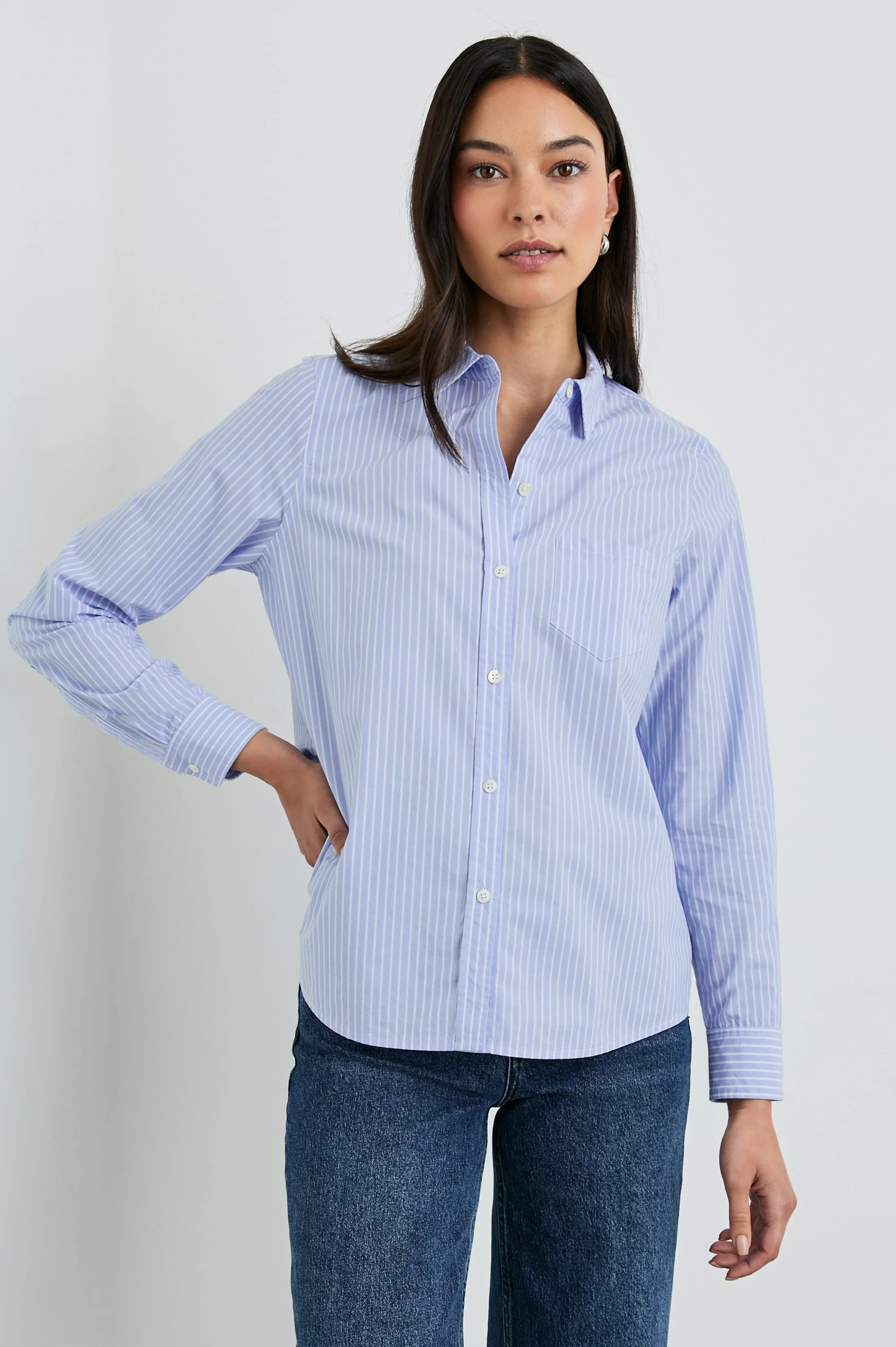 STINA SHIRT - OXFORD WHITE STRIPE sold by Rails product image thumbnail 4
