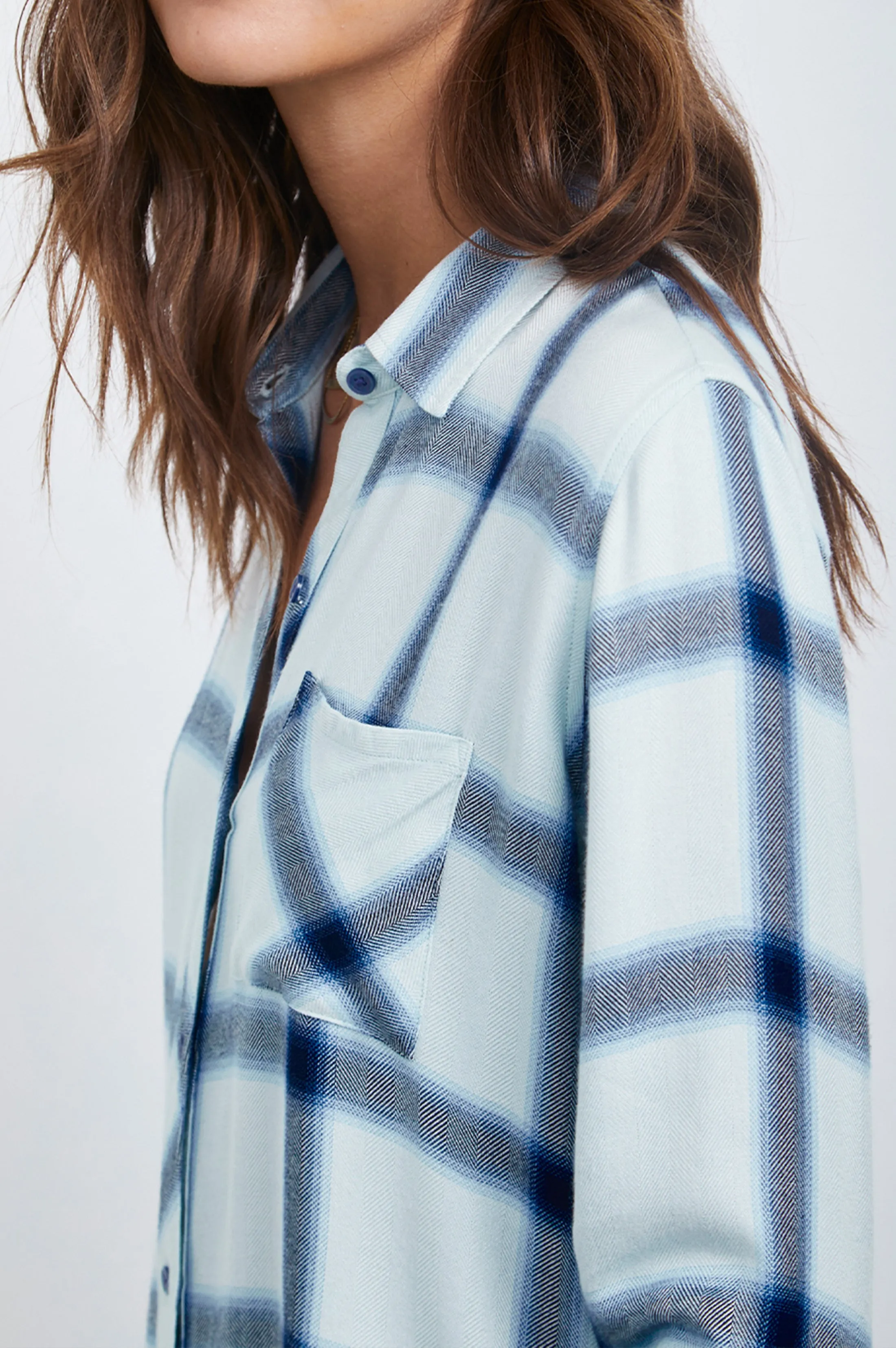 HUNTER SHIRT - WHITE GLACIER NAVY sold by Rails product image thumbnail 2