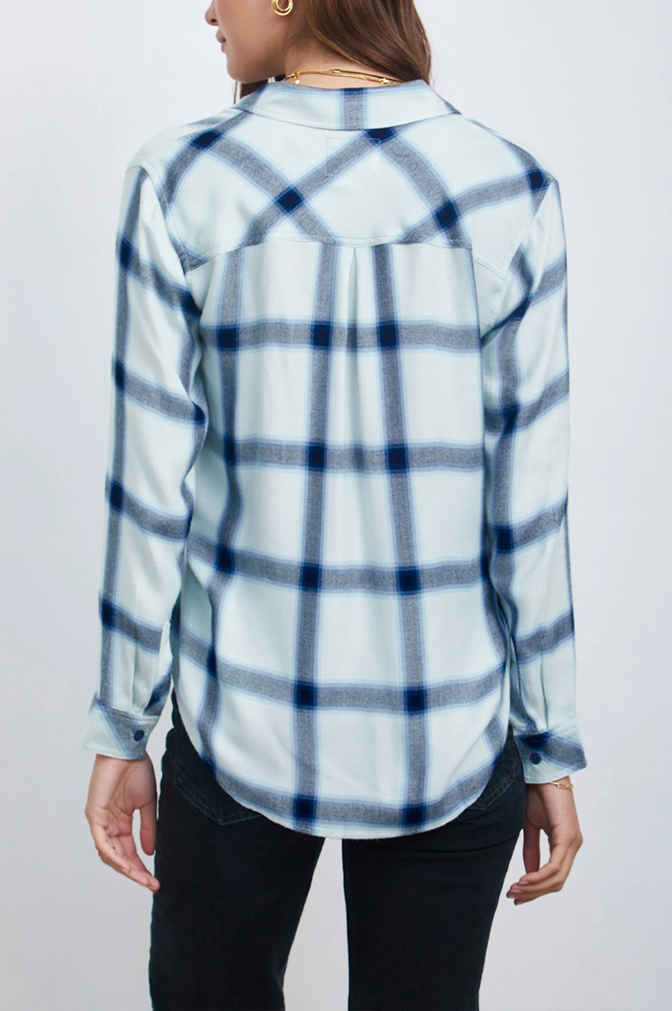 HUNTER SHIRT - WHITE GLACIER NAVY sold by Rails product image thumbnail 4