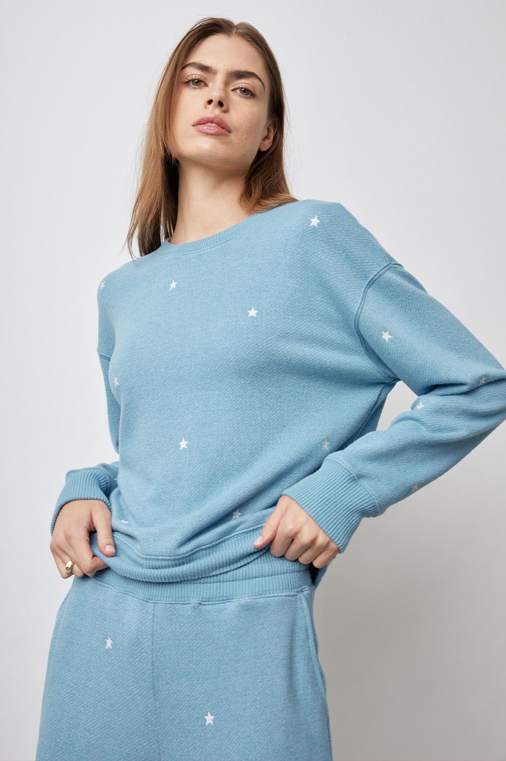 RAMONA SWEATSHIRT - AQUA STARS sold by Rails product image thumbnail 4