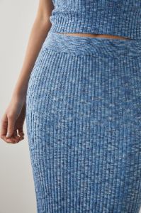 KENDALL SKIRT - BLUE MULTI SPACE DYE sold by Rails