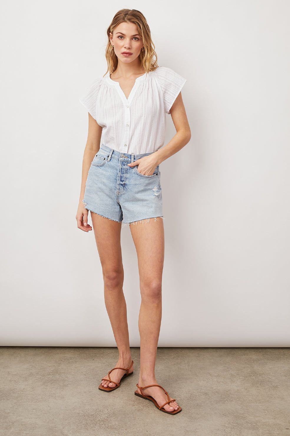 ALENA TOP - POWDER STRIPE sold by Rails product image thumbnail 4