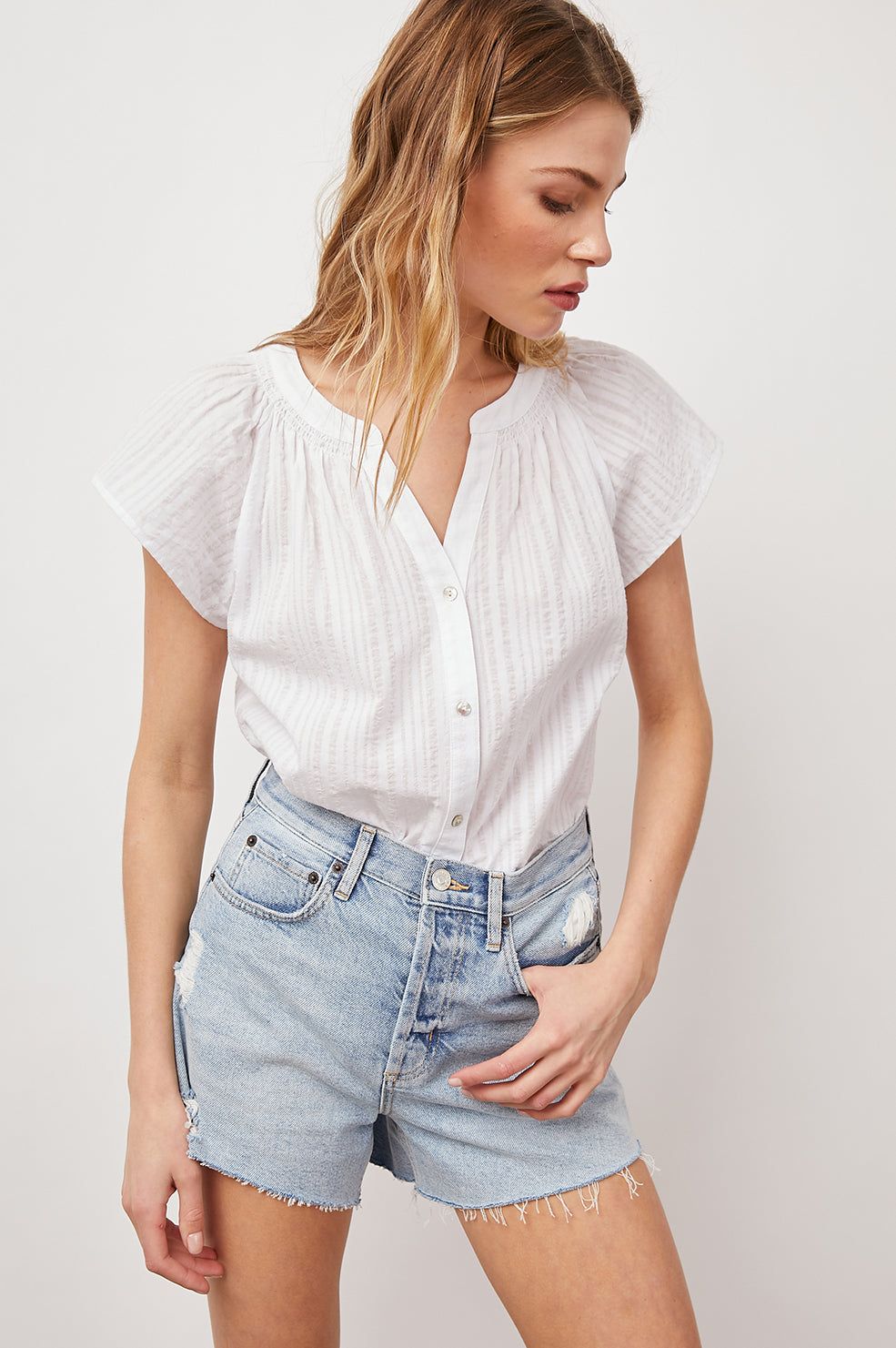 ALENA TOP - POWDER STRIPE sold by Rails product image thumbnail 2