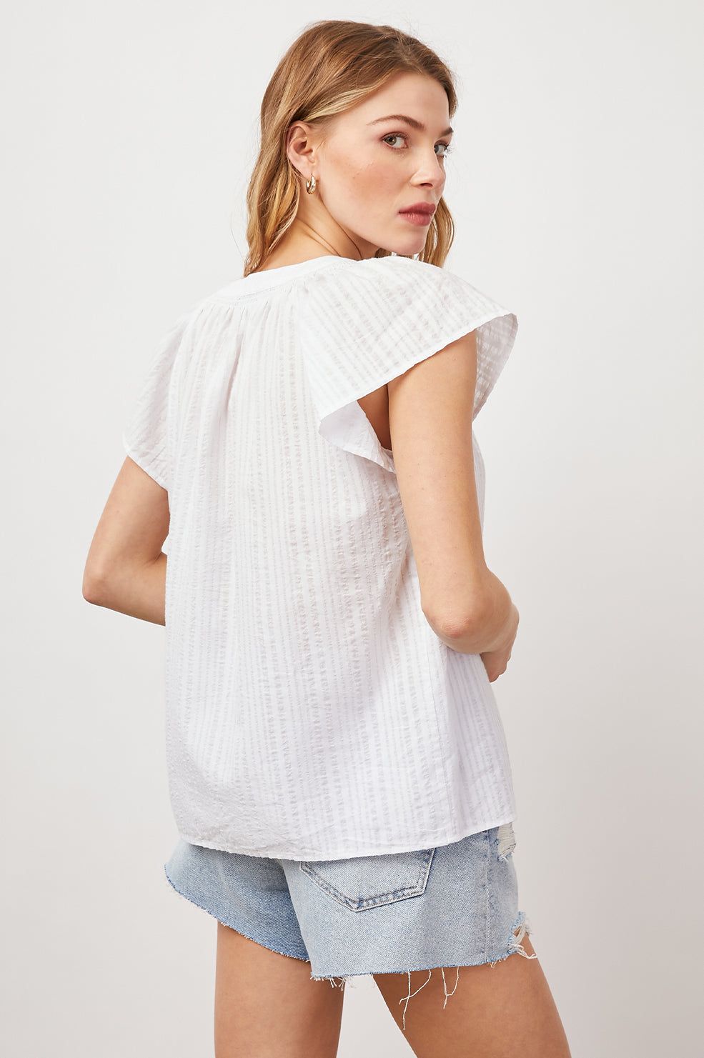 ALENA TOP - POWDER STRIPE sold by Rails product image thumbnail 6