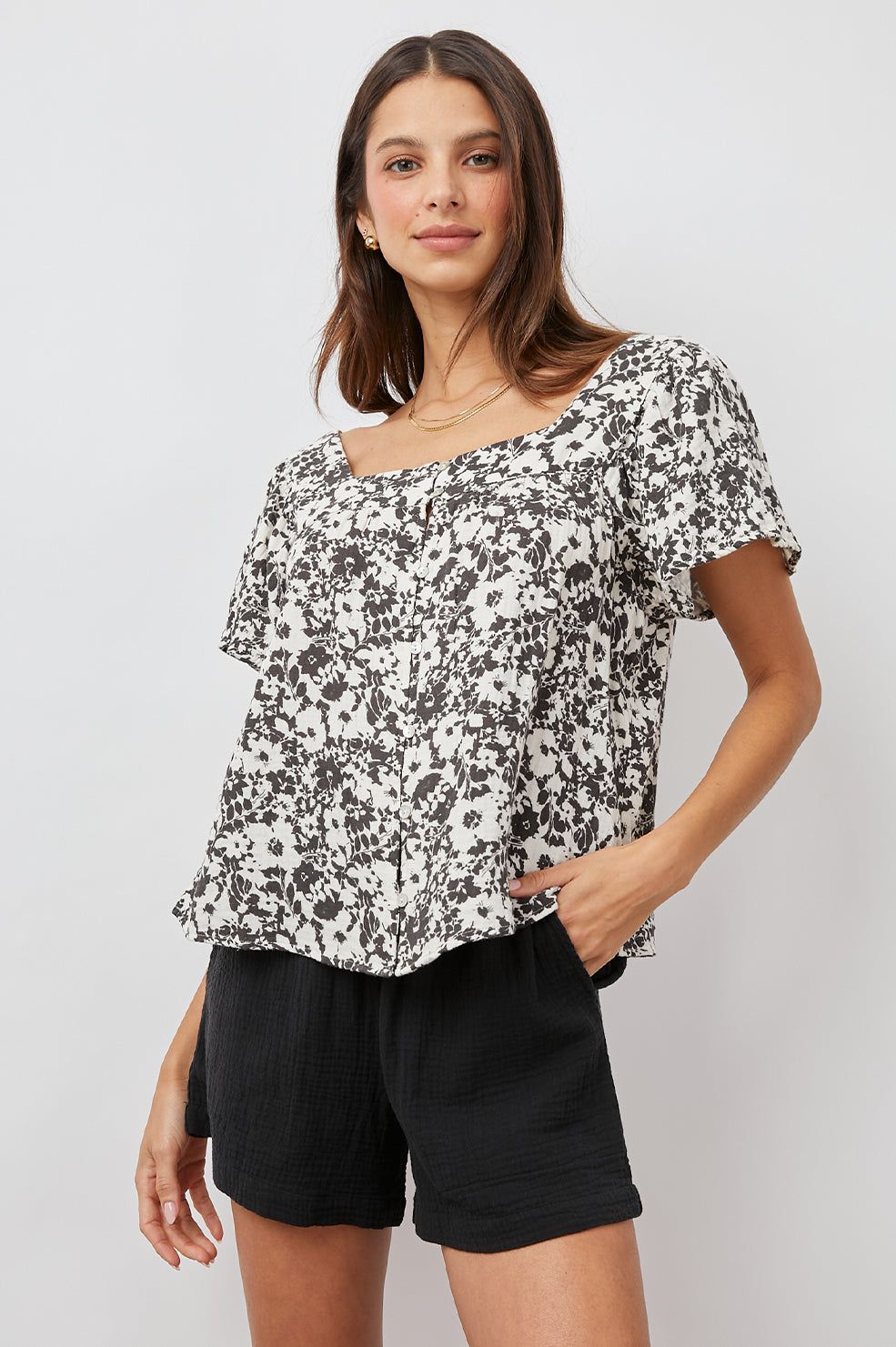 MAGNOLIA TOP - CAMEO FLORAL sold by Rails