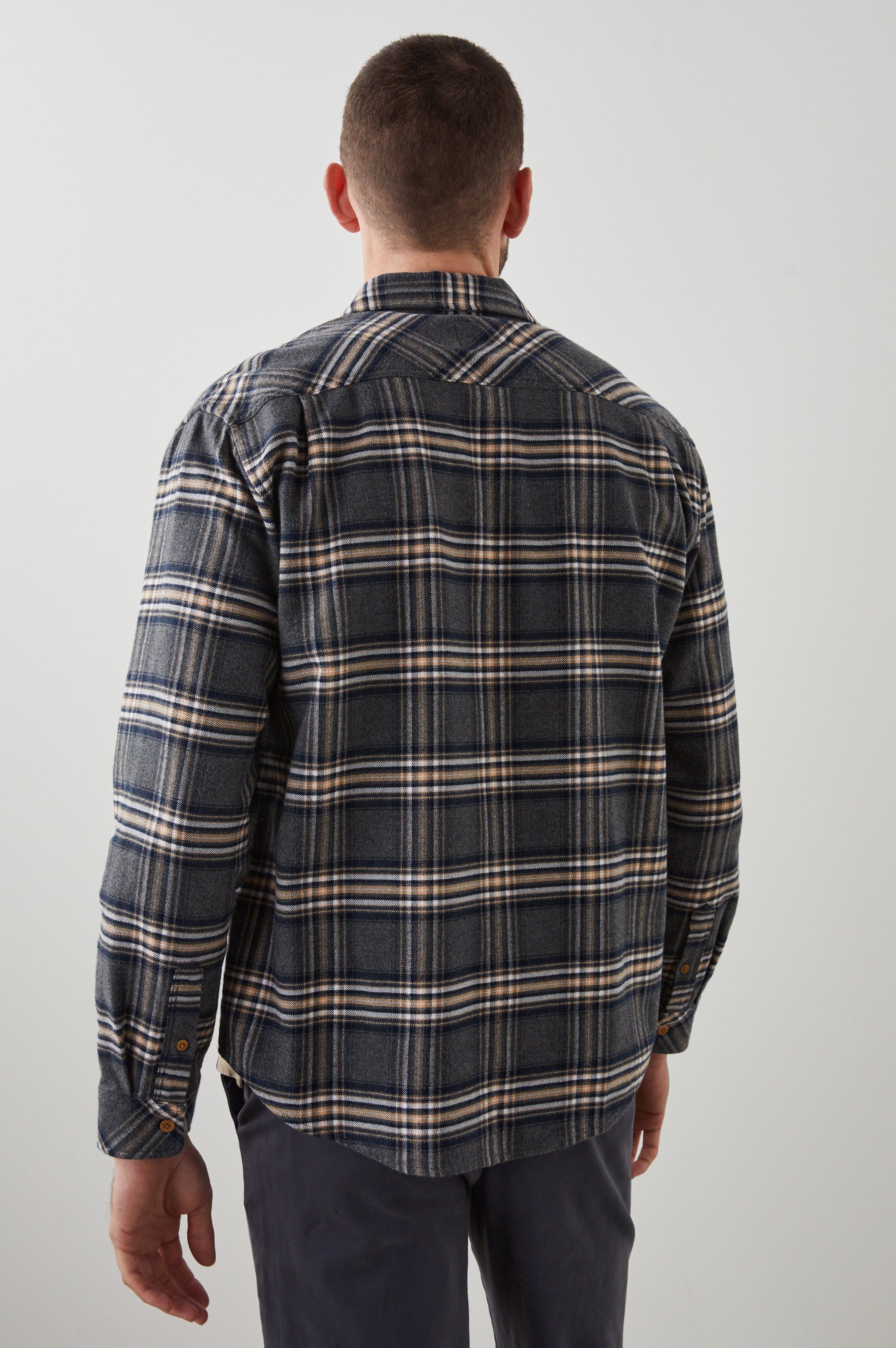 FORREST SHIRT - CHARCOAL FOUNDATION MELANGE sold by Rails product image thumbnail 5