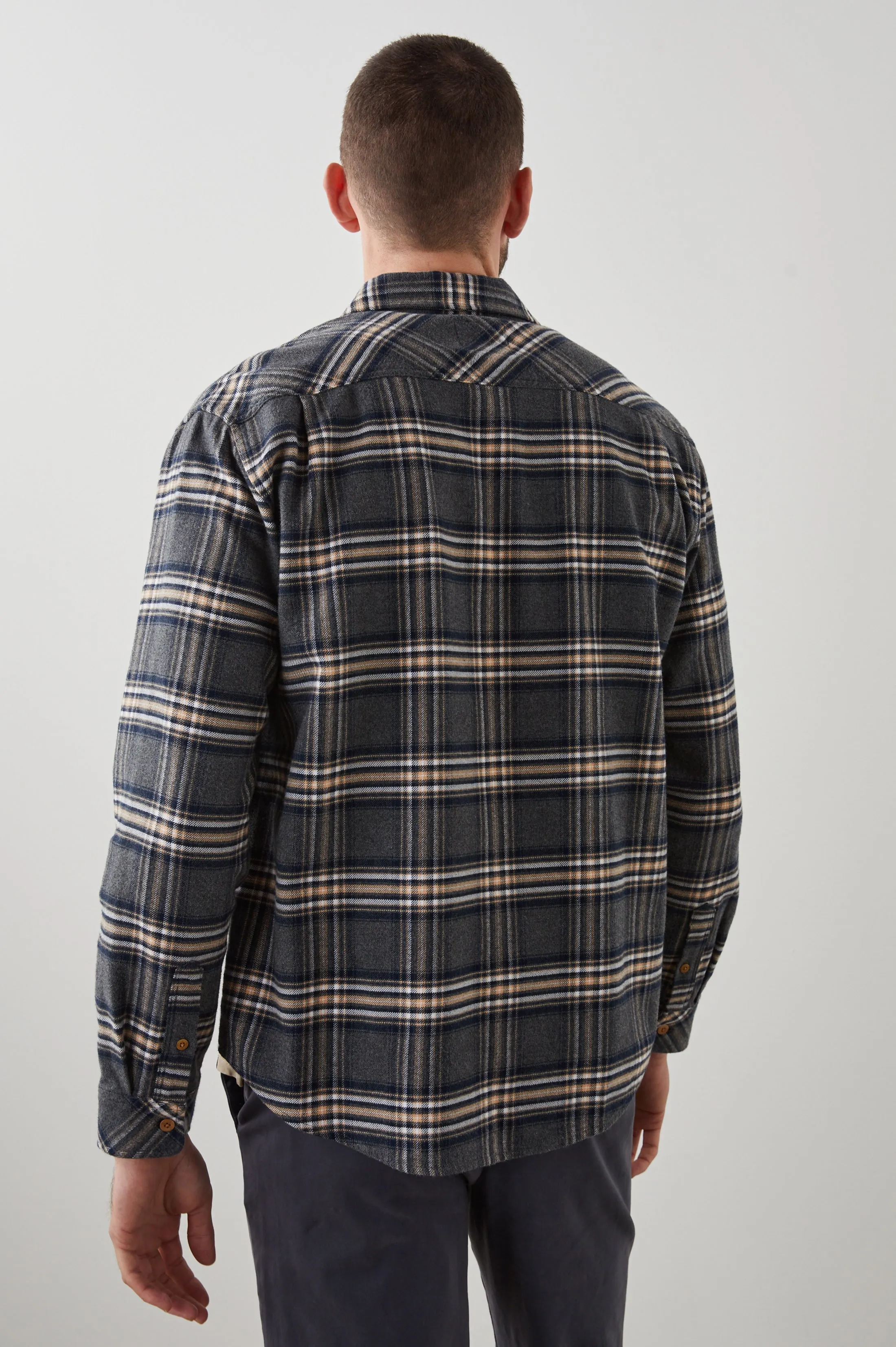 FORREST SHIRT - CHARCOAL FOUNDATION MELANGE sold by Rails product image thumbnail 5