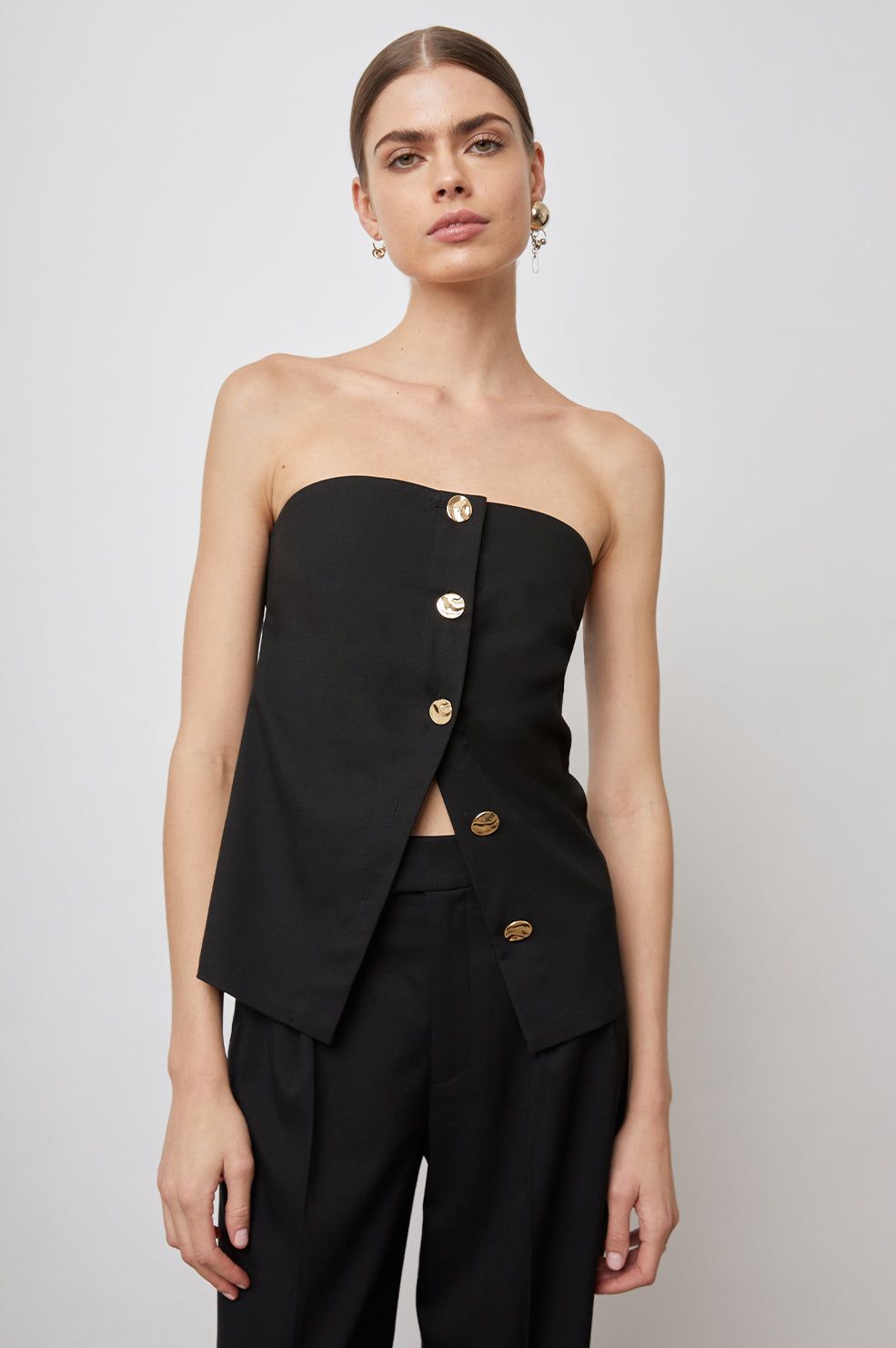 LULU TOP - BLACK sold by Rails