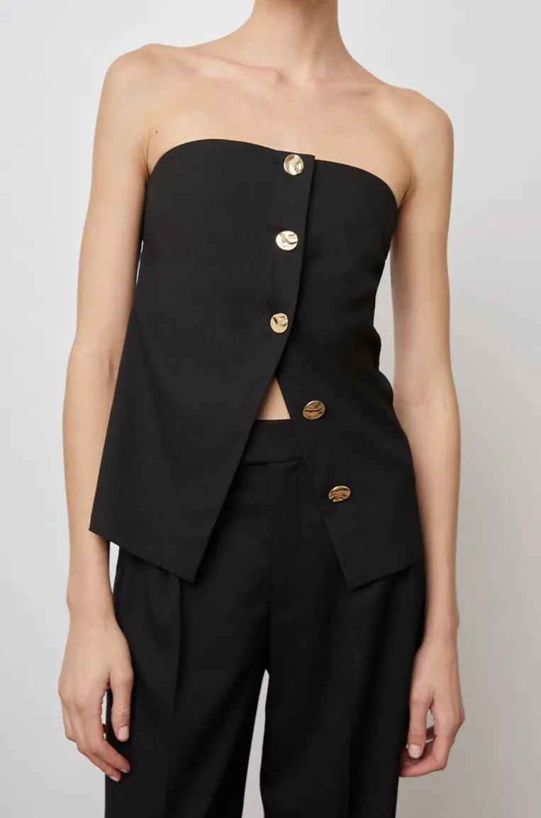 LULU TOP - BLACK sold by Rails