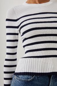 GEMMA SWEATER - IVORY NAVY STRIPE sold by Rails