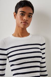 GEMMA SWEATER - IVORY NAVY STRIPE sold by Rails