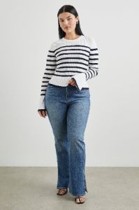 GEMMA SWEATER - IVORY NAVY STRIPE sold by Rails