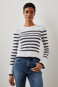 GEMMA SWEATER - IVORY NAVY STRIPE sold by Rails