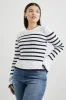 GEMMA SWEATER - IVORY NAVY STRIPE sold by Rails