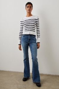 GEMMA SWEATER - IVORY NAVY STRIPE sold by Rails