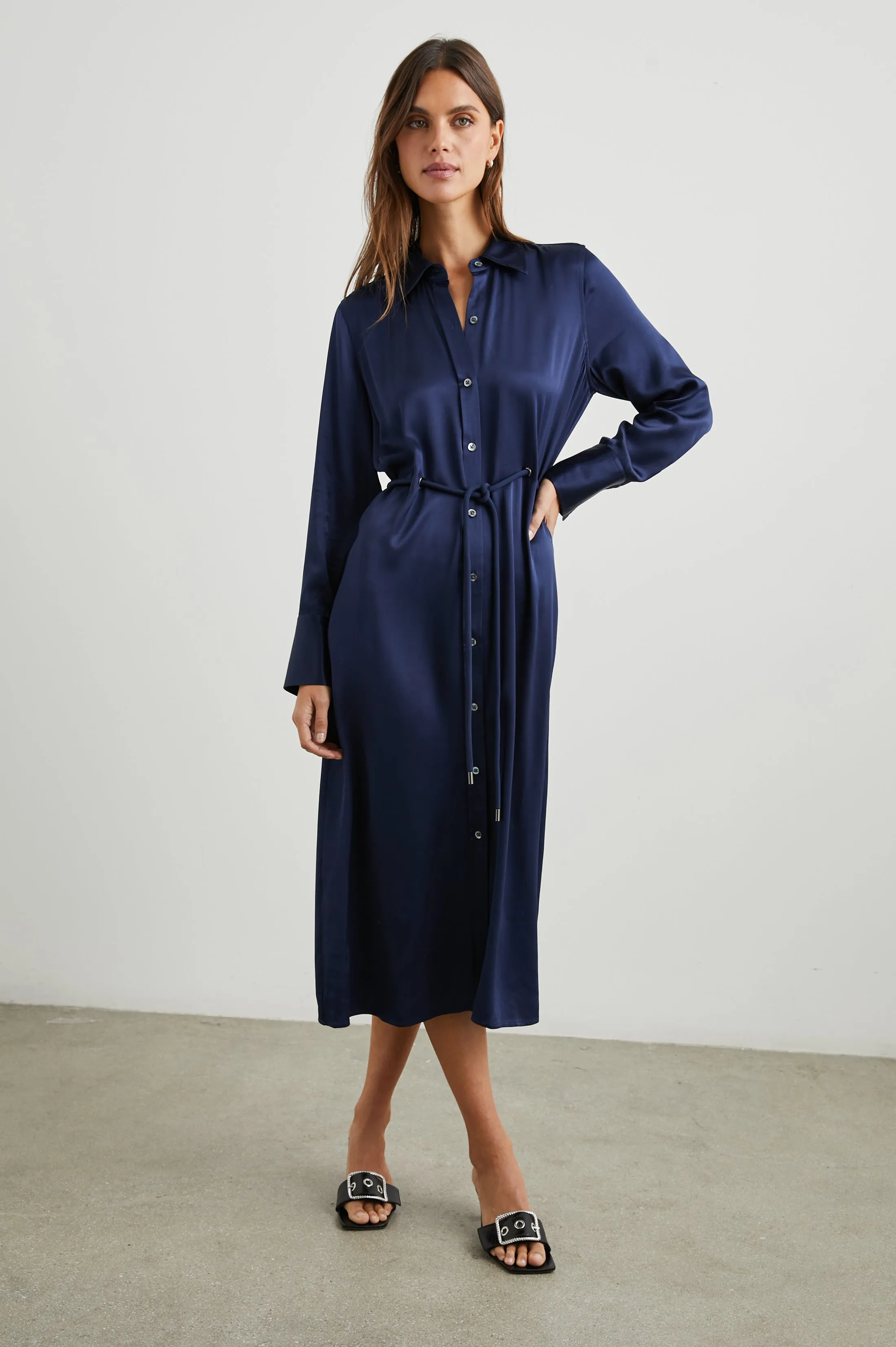 ANINA DRESS - NAVY sold by Rails