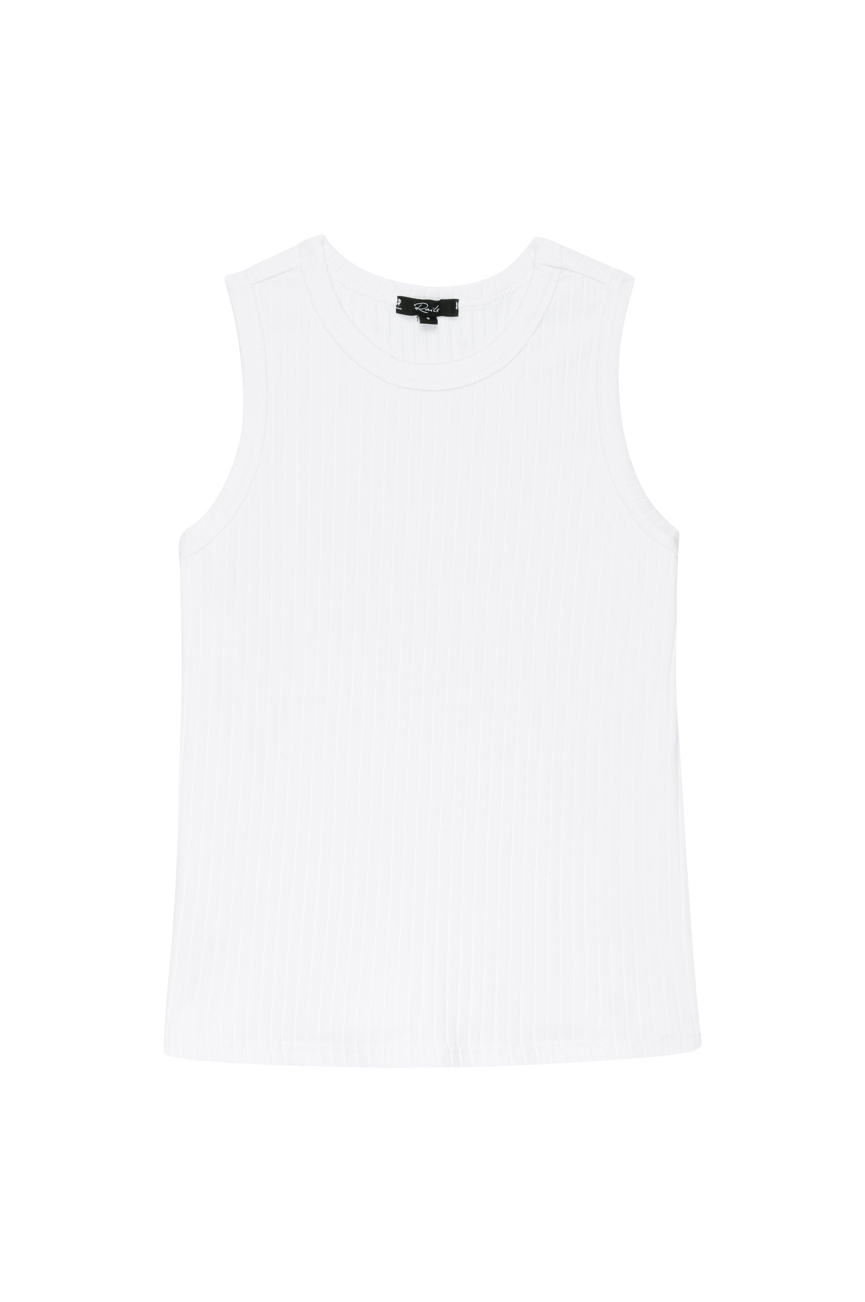 THE RACER TANK - WHITE sold by Rails product image thumbnail 6