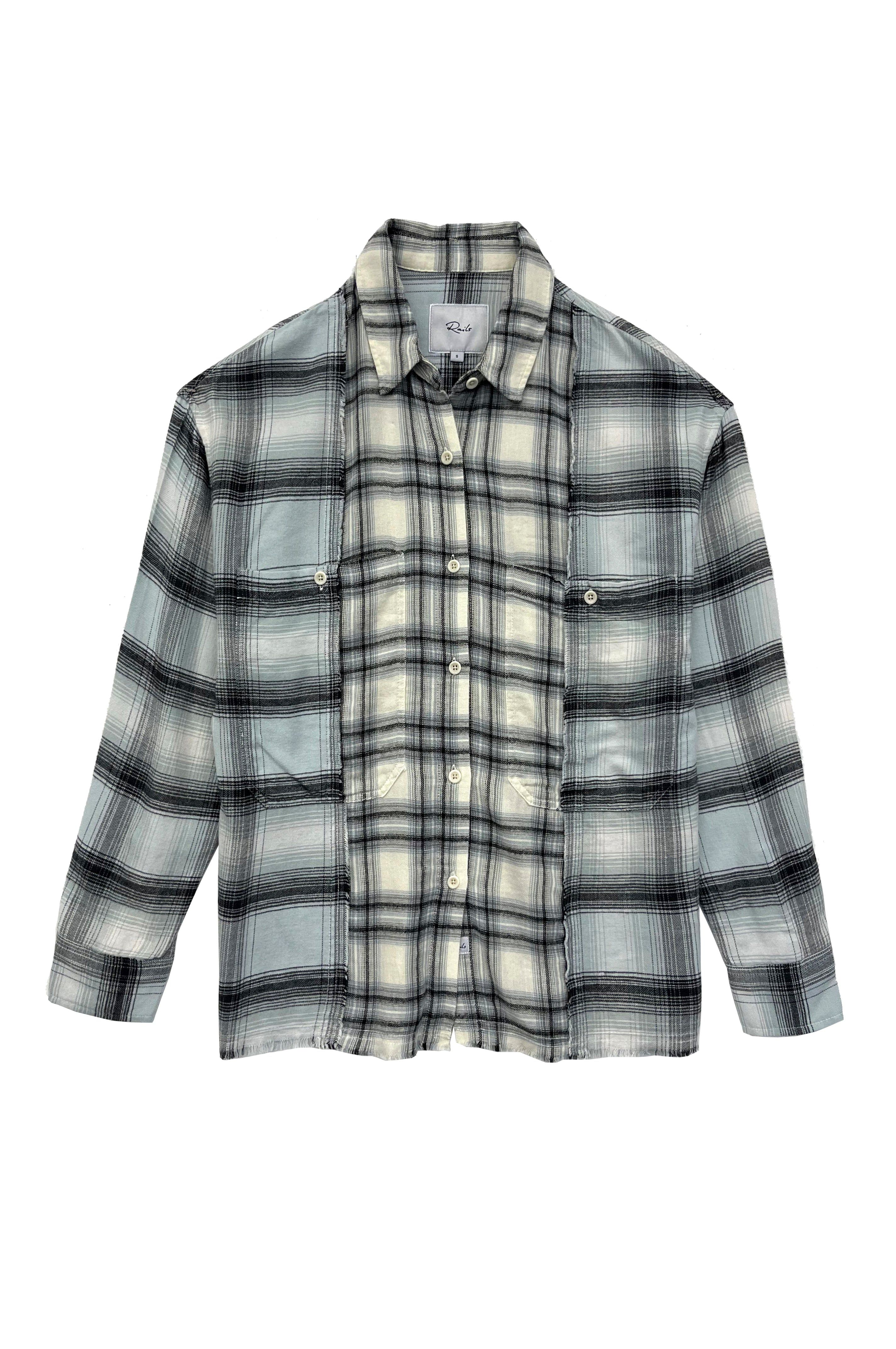 RONIN SHIRT - PISTACHIO FROST MIXED PLAID sold by Rails product image thumbnail 6