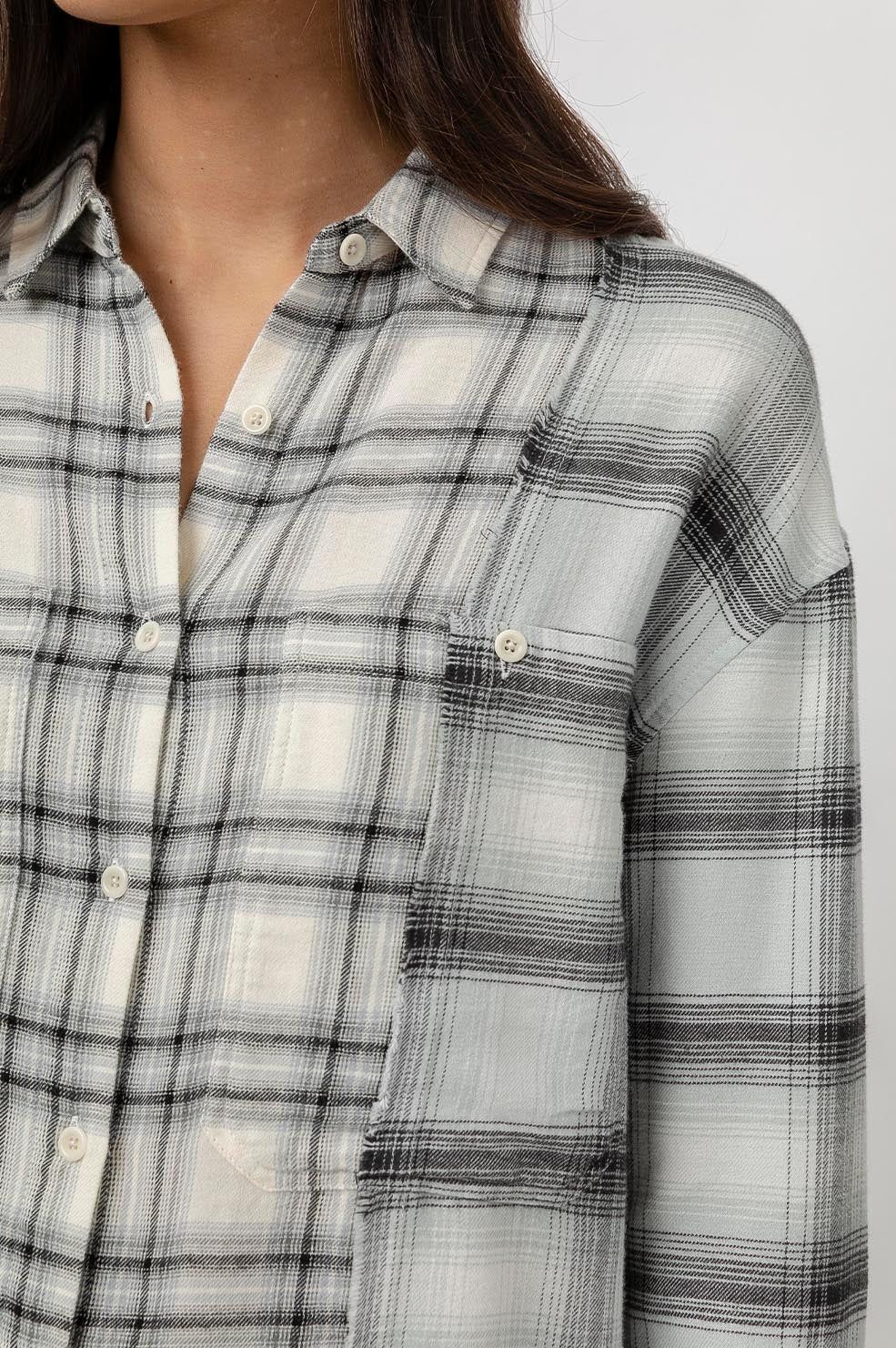 RONIN SHIRT - PISTACHIO FROST MIXED PLAID sold by Rails product image thumbnail 2