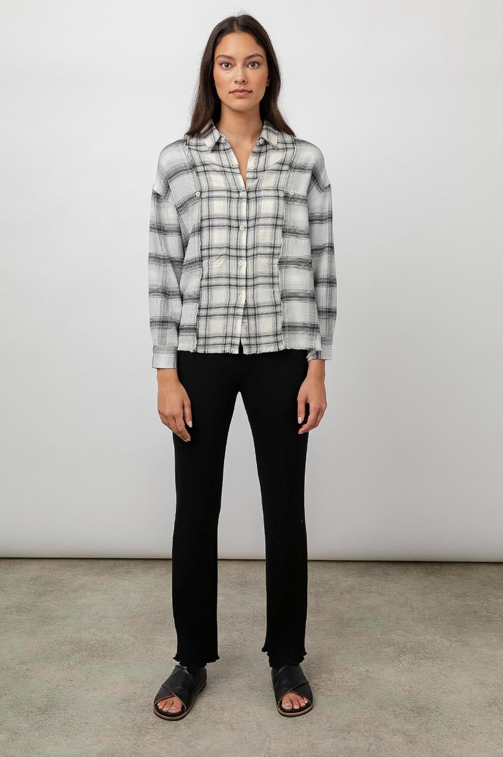 RONIN SHIRT - PISTACHIO FROST MIXED PLAID sold by Rails product image thumbnail 4